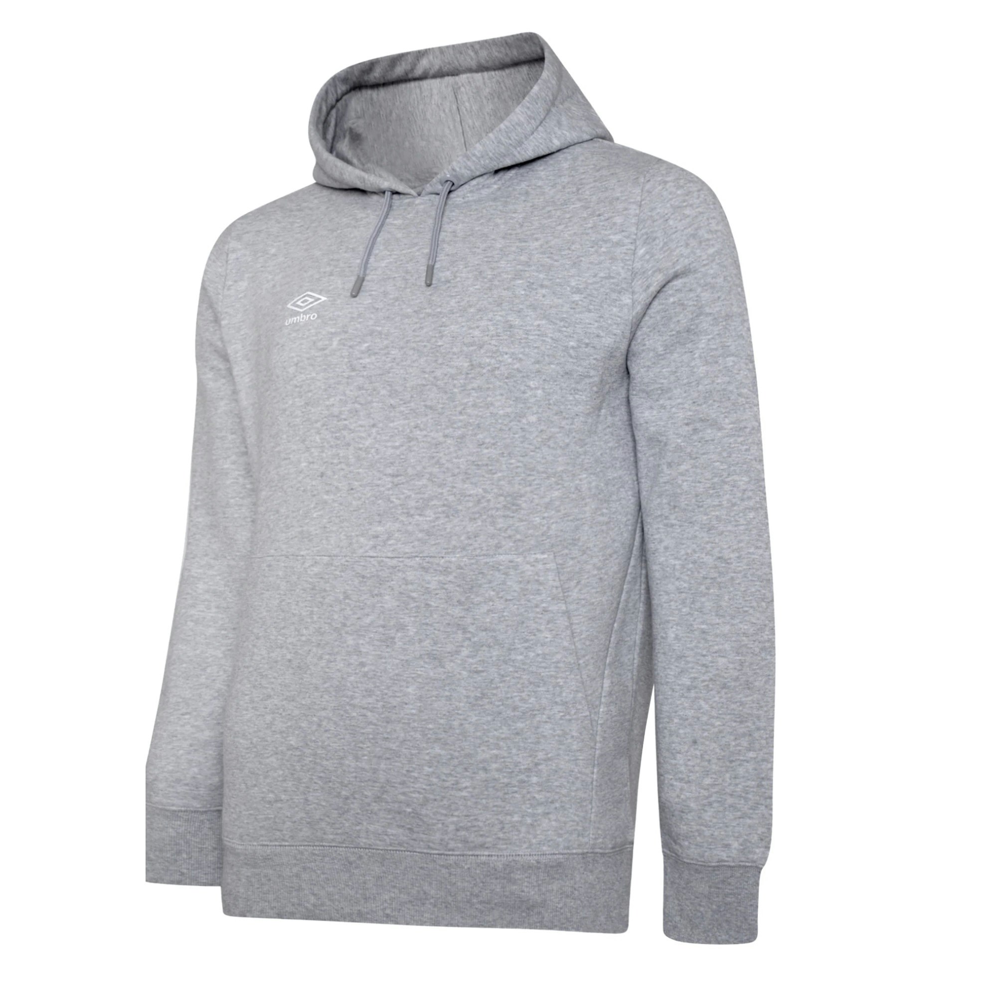 Umbro Men's Grey/White Club Leisure Hoodie - Marl/ - Marl/ - M