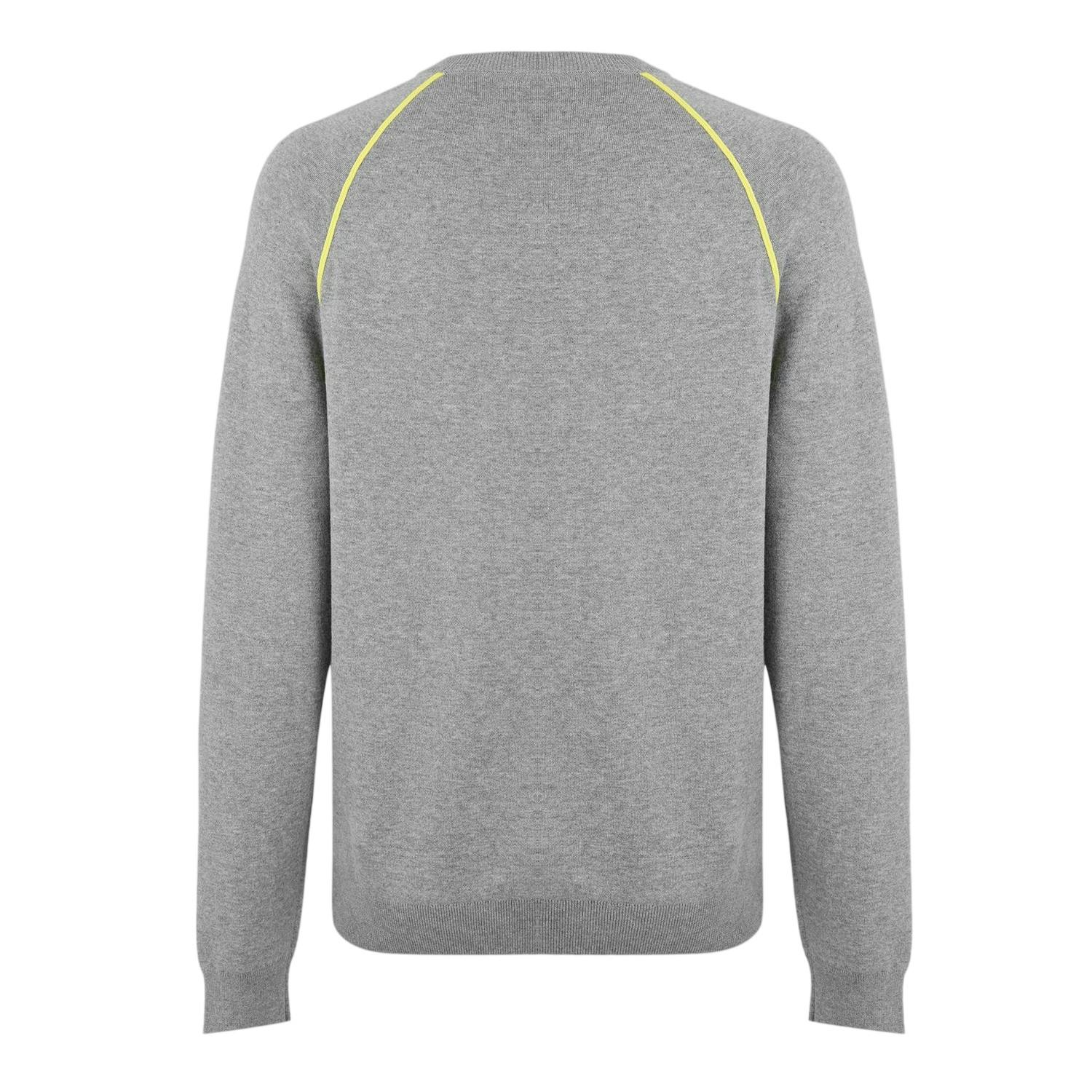 Boss Men's Yellow Knitted Raglan Sweater Top - Bright - Xxl - Bright - 100% Mixed