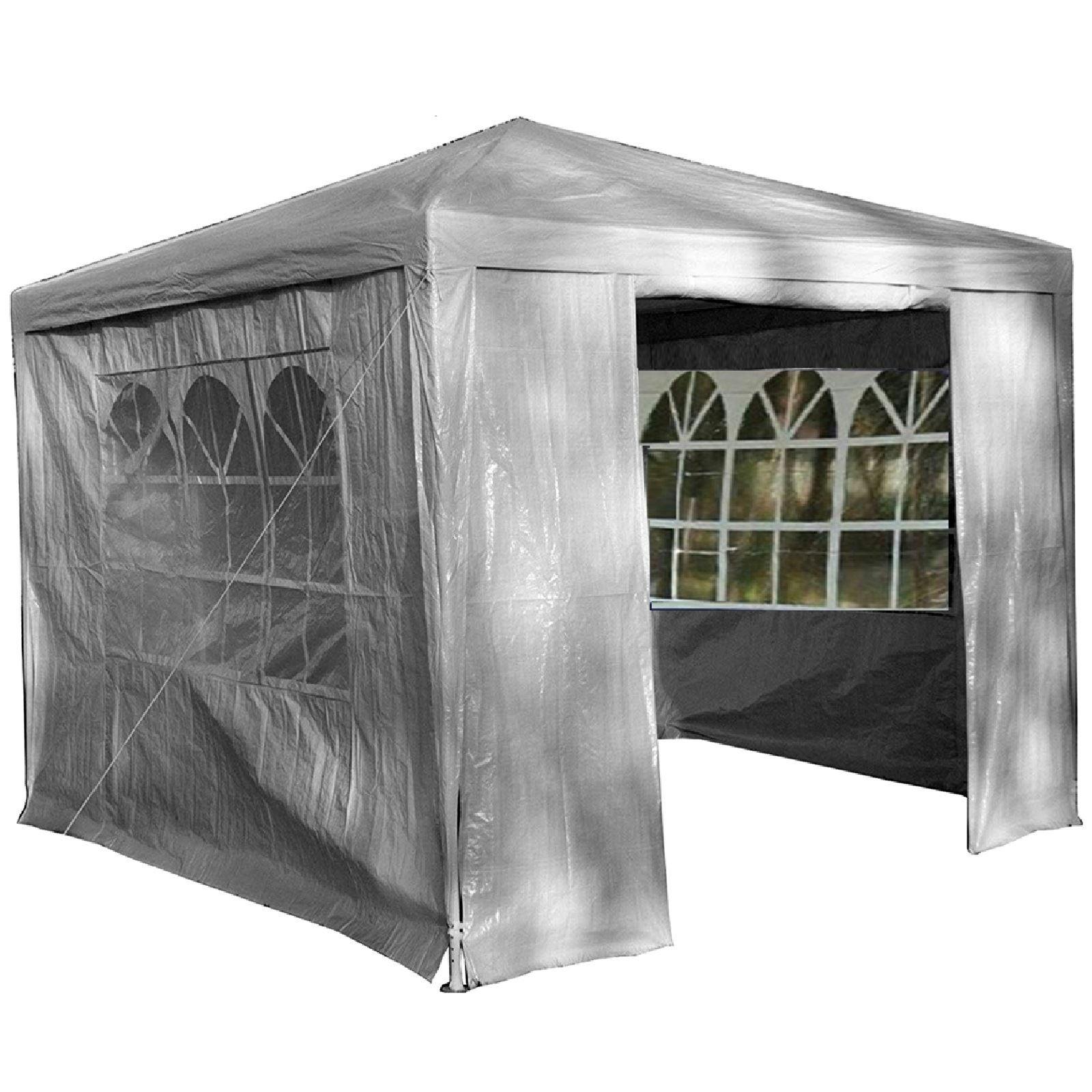 Rackhams Grey Gazebo Marquee Awning Beach Party Camping Tent Canopy 3 X 3M