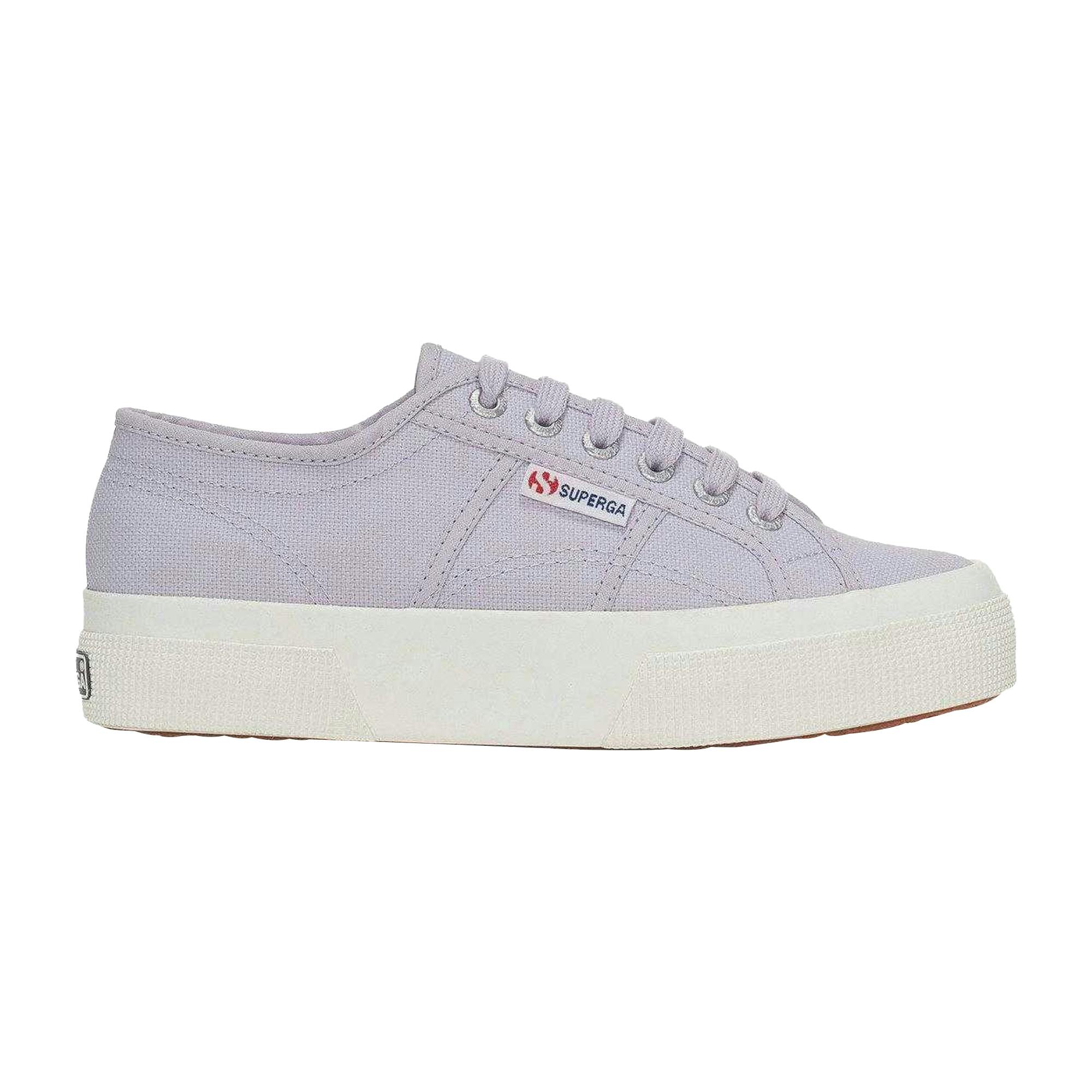 Superga Women's Light / 2740 Lace Up Platforms - Violet/Avorio - 4.5 Uk - Violet/Avorio - 100% Mixed