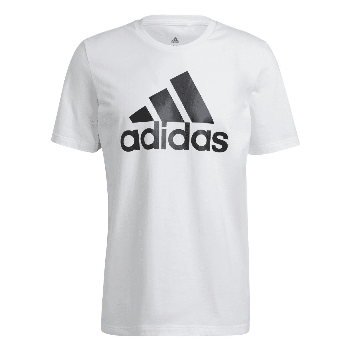Adidas Men's White Essentials Big Logo T-Shirt - M - 100% Cotton