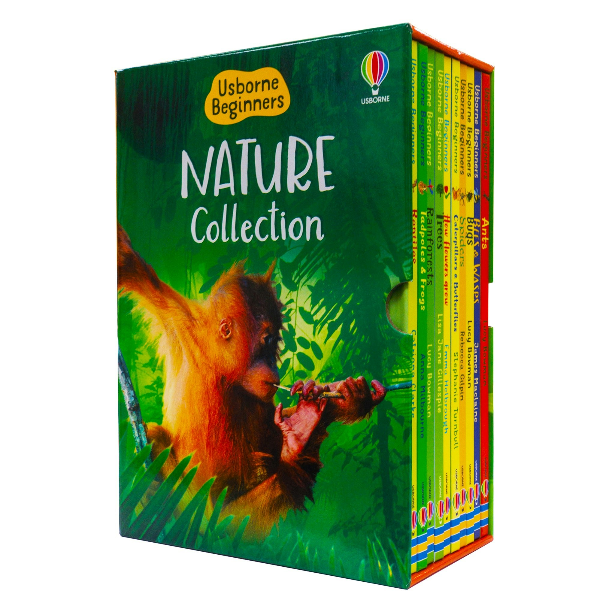 Usborne Publishing Beginners Nature 10 Books Box Set Reptiles, Trees New Hardcover