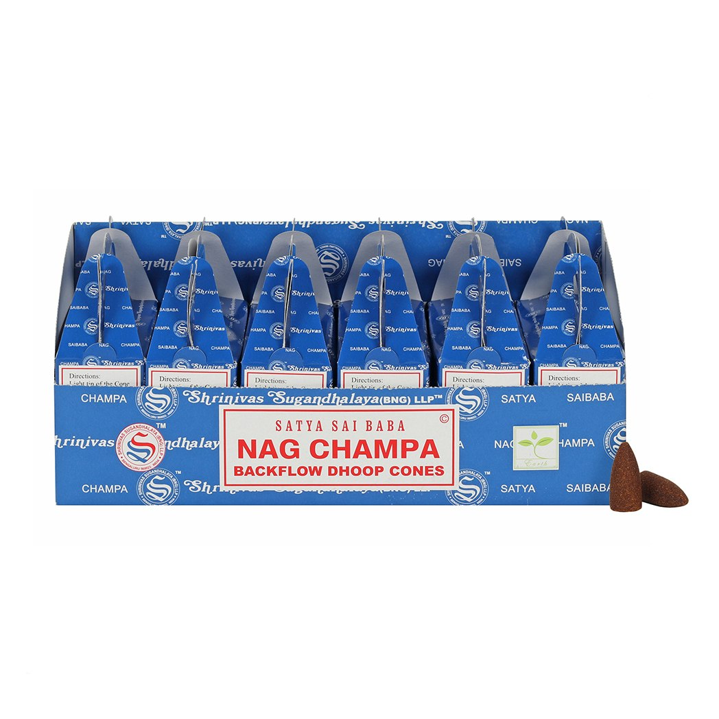 Serano Set Of 6 Packets Of Satya Nag Champa Backflow Dhoop Cones - Multi - 1 - H13.00cm X W22.00cm X D8.00cm
