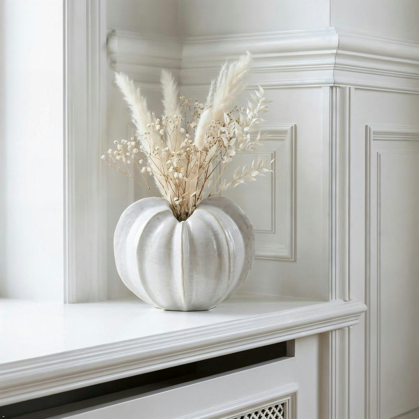 Rackhams White Sculpted Orb Decorative Vase
