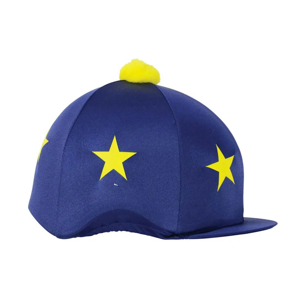 Hyfashion Yellow Bobble Stars Hat Cover - Navy