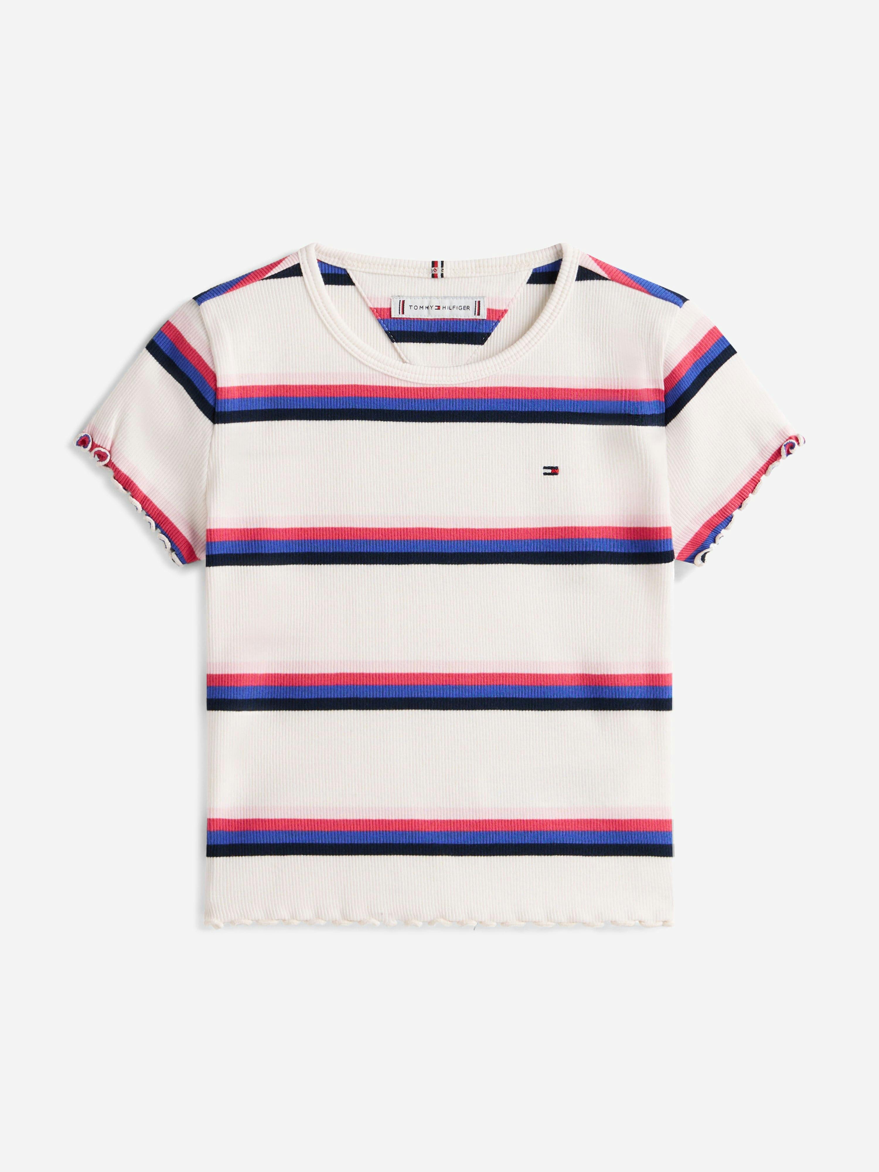 Tommy Hilfiger Girls Ivory Essential Rib Top In - 10 Yrs