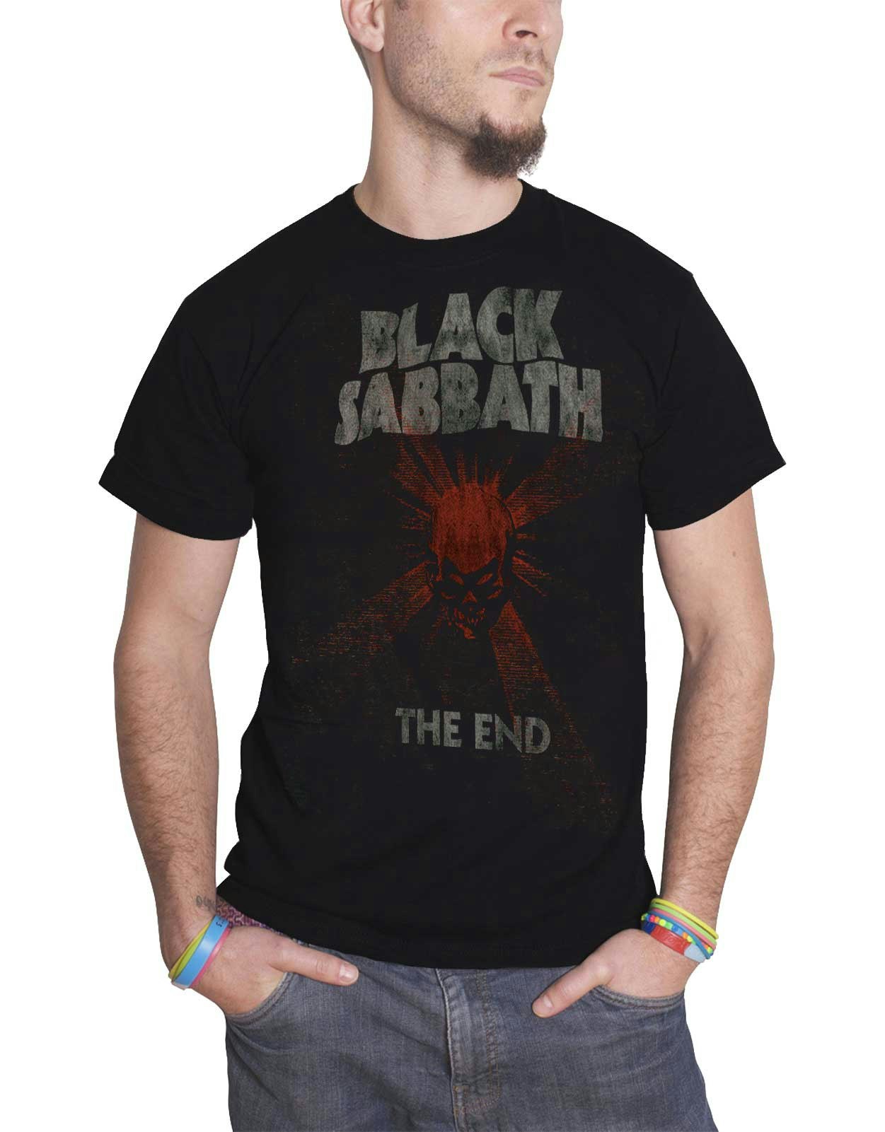 Paradiso Clothing Unisex Black Sabbath The End World Tour Mushroom Cloud T Shirt - L