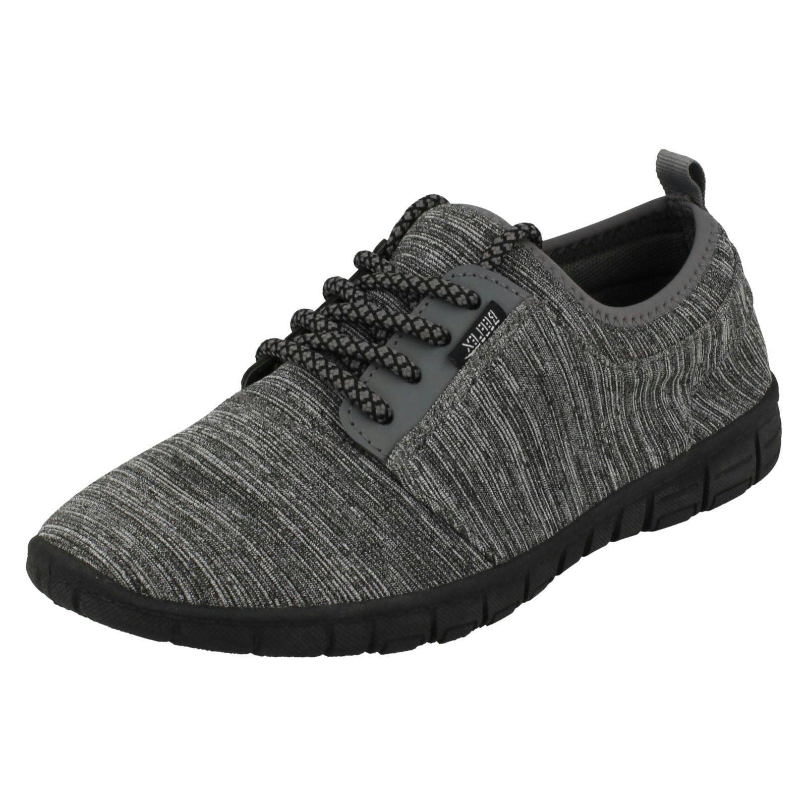 Reflex Women's Grey Flat Lace Up Pumps - Uk 4