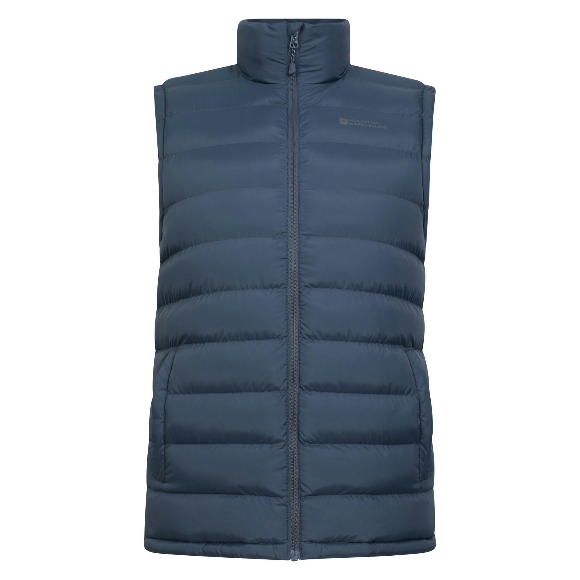 Mountain Warehouse Men's Seasons Faux Fur Lined Padded Gilet - Navy - M - Navy - 100% Polyamide