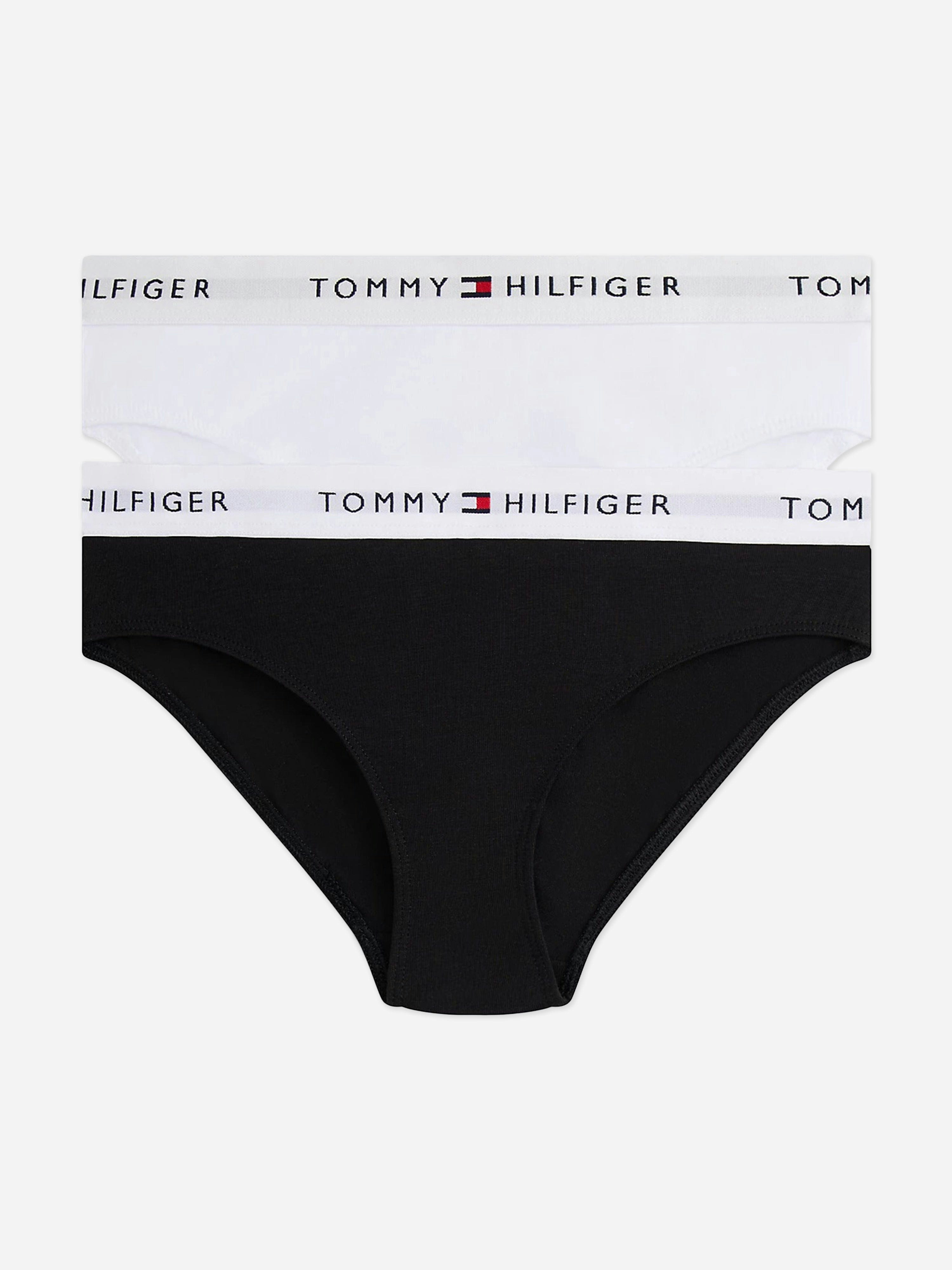 Tommy Hilfiger Girls Black 2 Pack Bikini Knickers Set In - Multicoloured - 6 - 7 Years