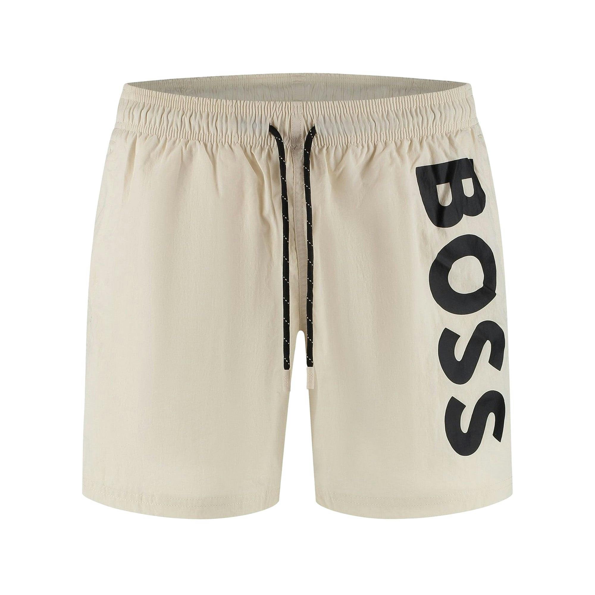 Boss Light/Beige Octopus Swim Shorts - Large