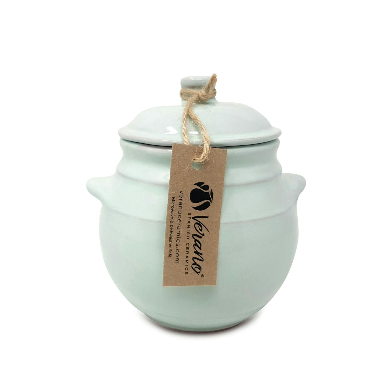 Rackhams Green Rustic Pastel - 23Cm Storage Jar With Lid - 23Cm - Ceramic