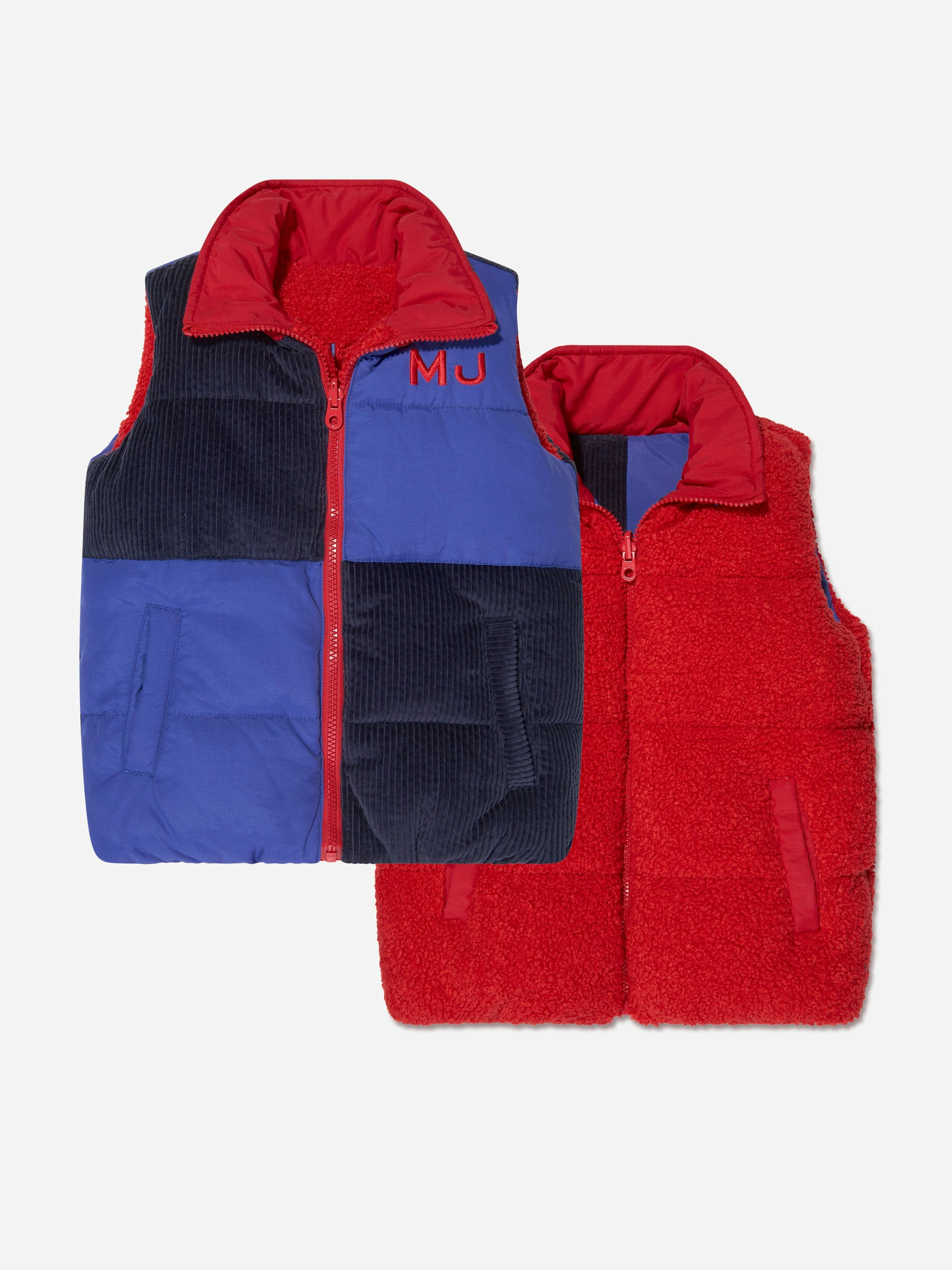 Marc Jacobs Boys Blue Reversible Puffer Gilet In - 14 Yrs