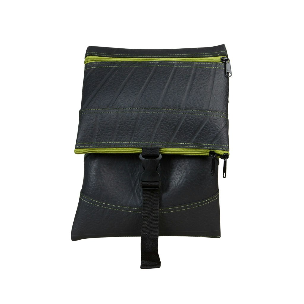 Paguro Green Jen Foldover Recycled Rubber Vegan Crossbody Bag (6 Colours Available) - Apple