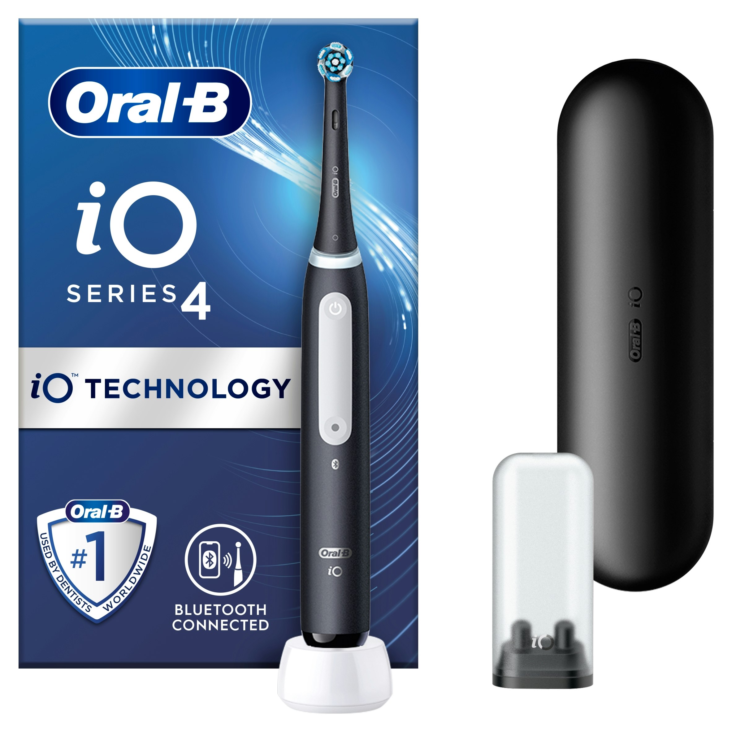 Oral-B Black Io 4 Electric Toothbrush Designed By Braun Adult
