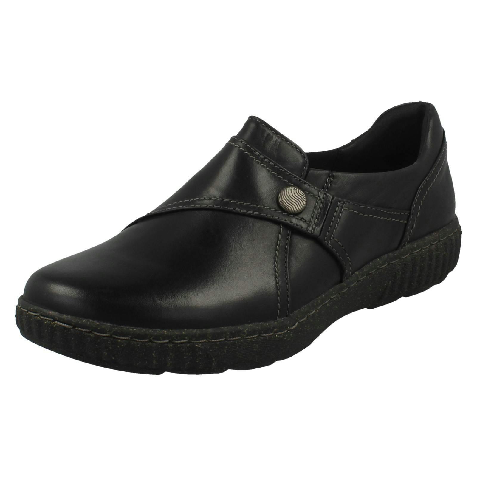 Clarks Women's Black Ultimate Comfort Casual Shoes - Caroline Pearl - Uk 4 - E