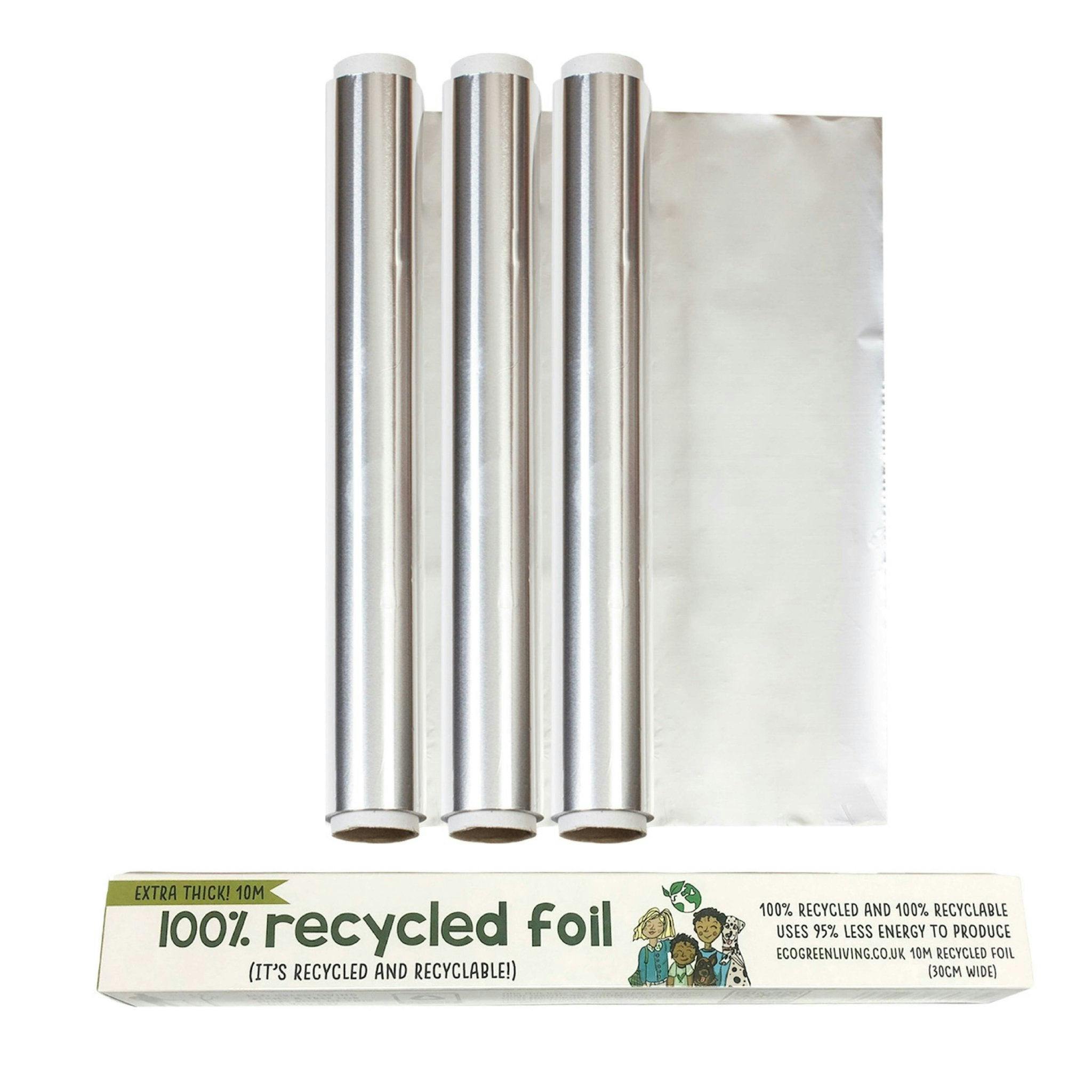 Rackhams Green 100% Recycled Tin Foil Eco Friendly - 3 Rolls - 30Cm X 10M