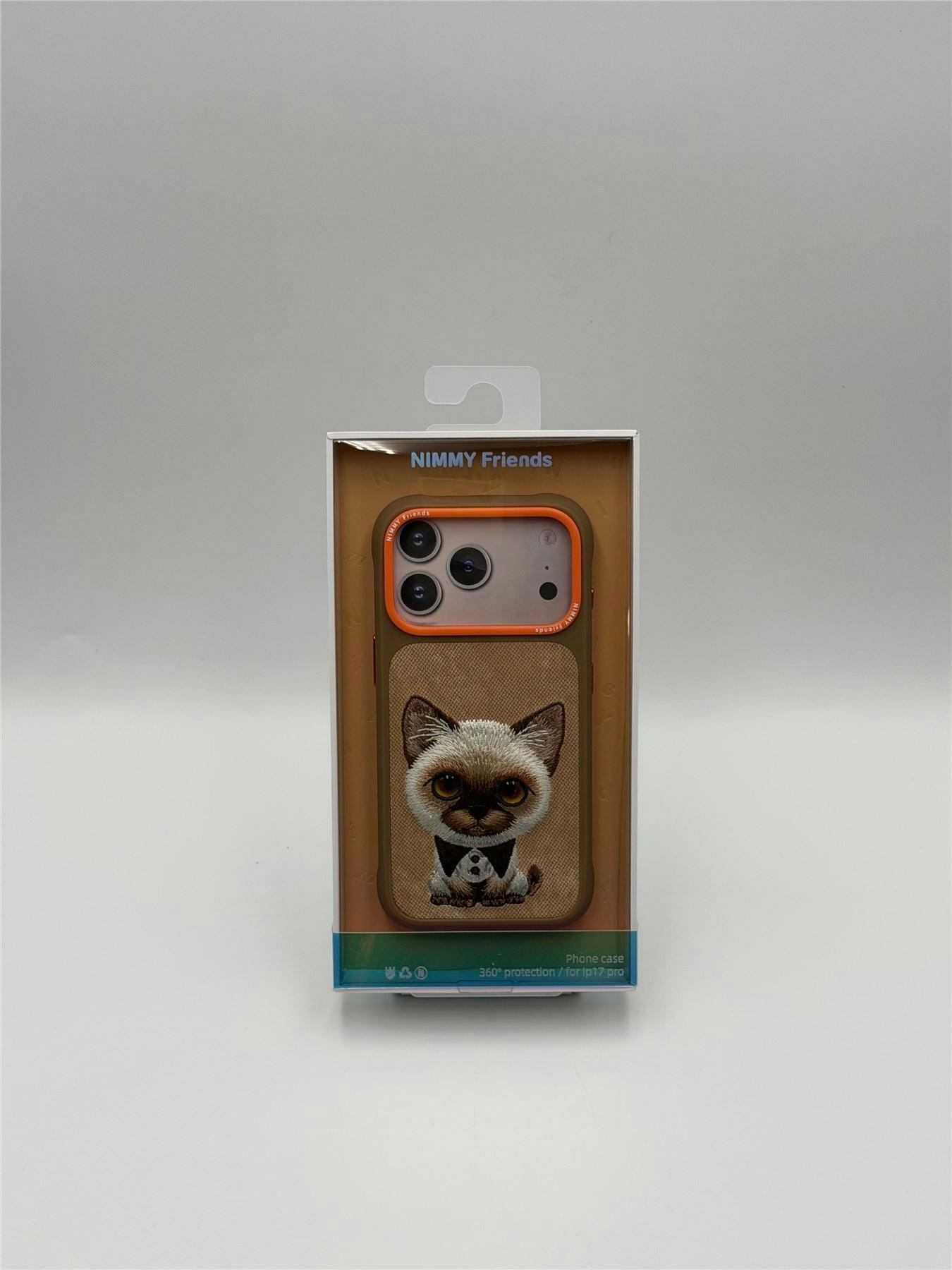 Nimmy Friends Brown/Orange Nimmy Big Eye Cute Pet Siamese Cat Case With Magsafe For Iphone Pro 6.3" - N-Xdy-Ip17-Pro-026