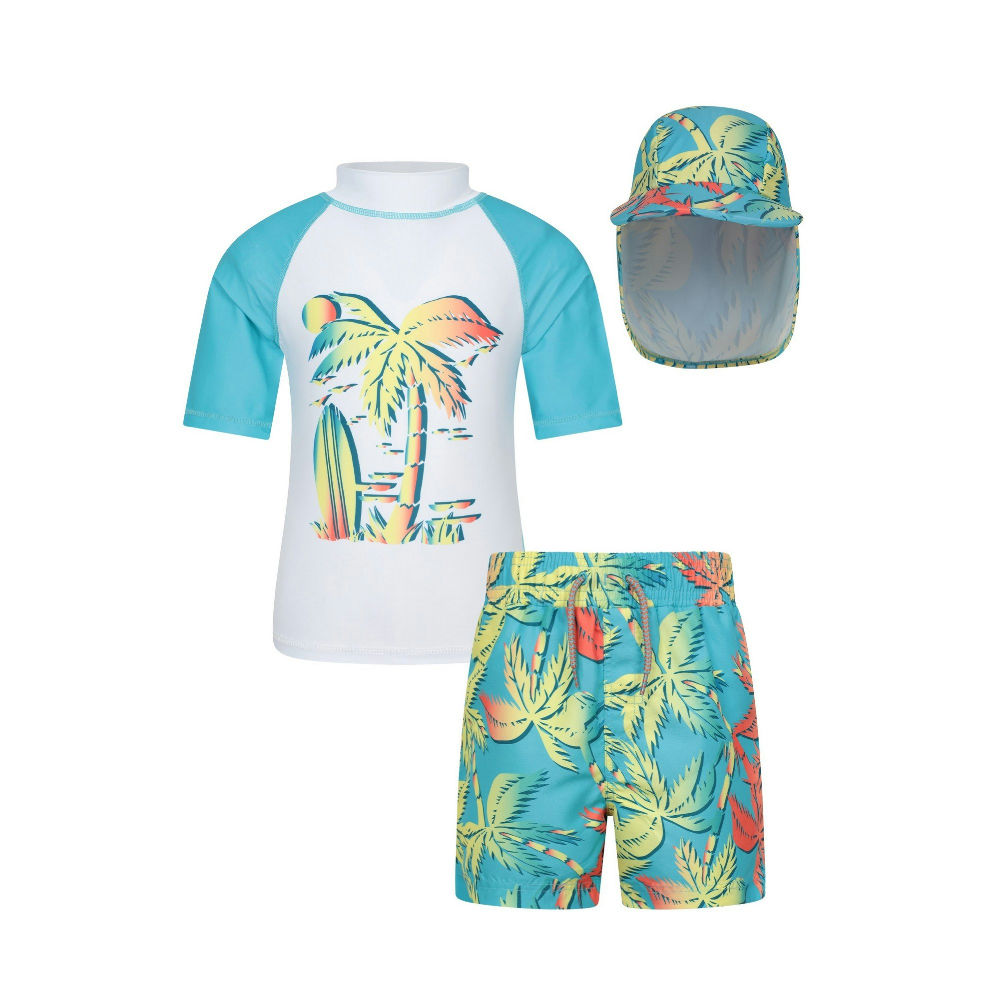 Mountain Warehouse Blue Kids Rash Guard Set - 3-4 Years