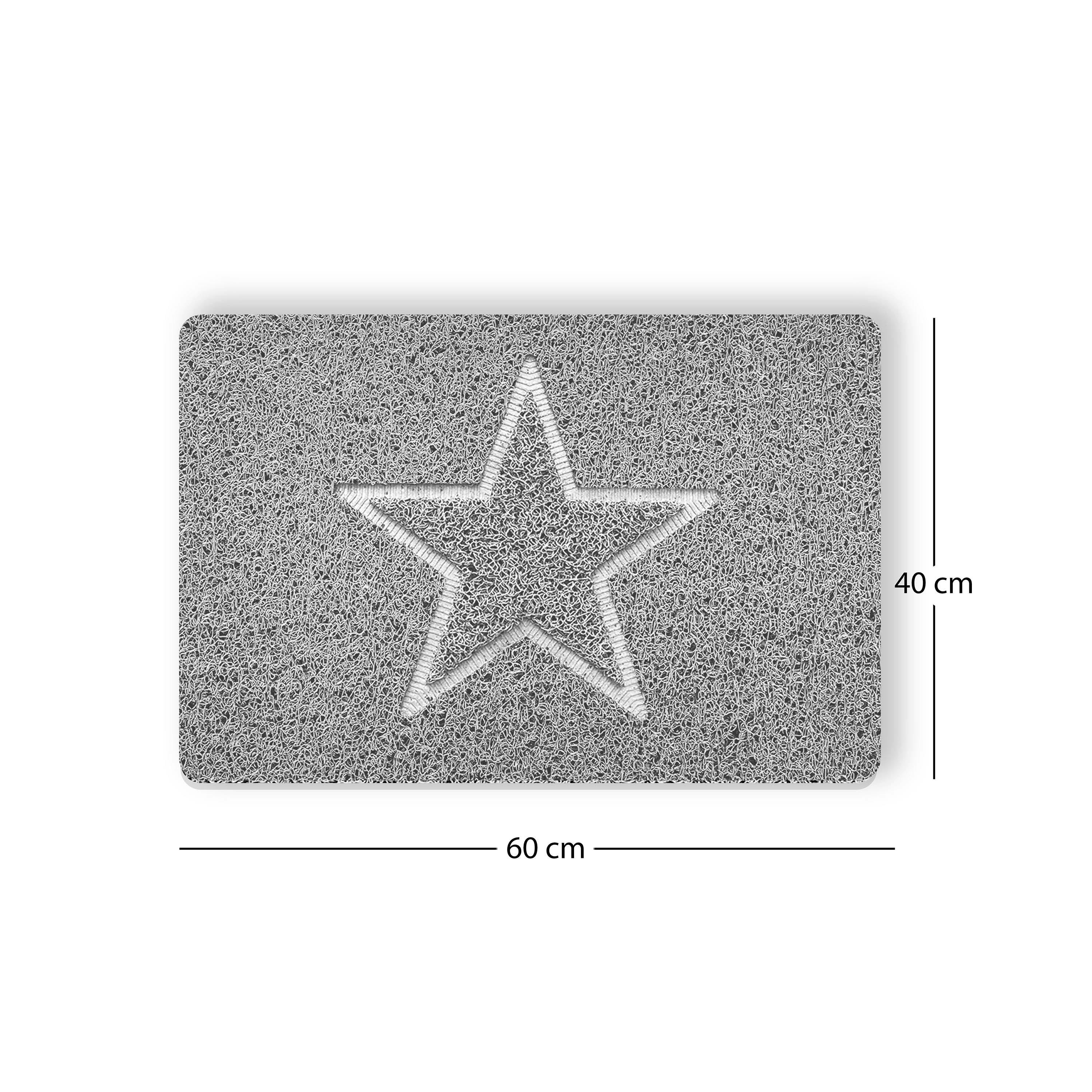 Rackhams Embossed Spaghetti Loofah Anti Slip Shower Mat - Star - Rectangular 60X40cm