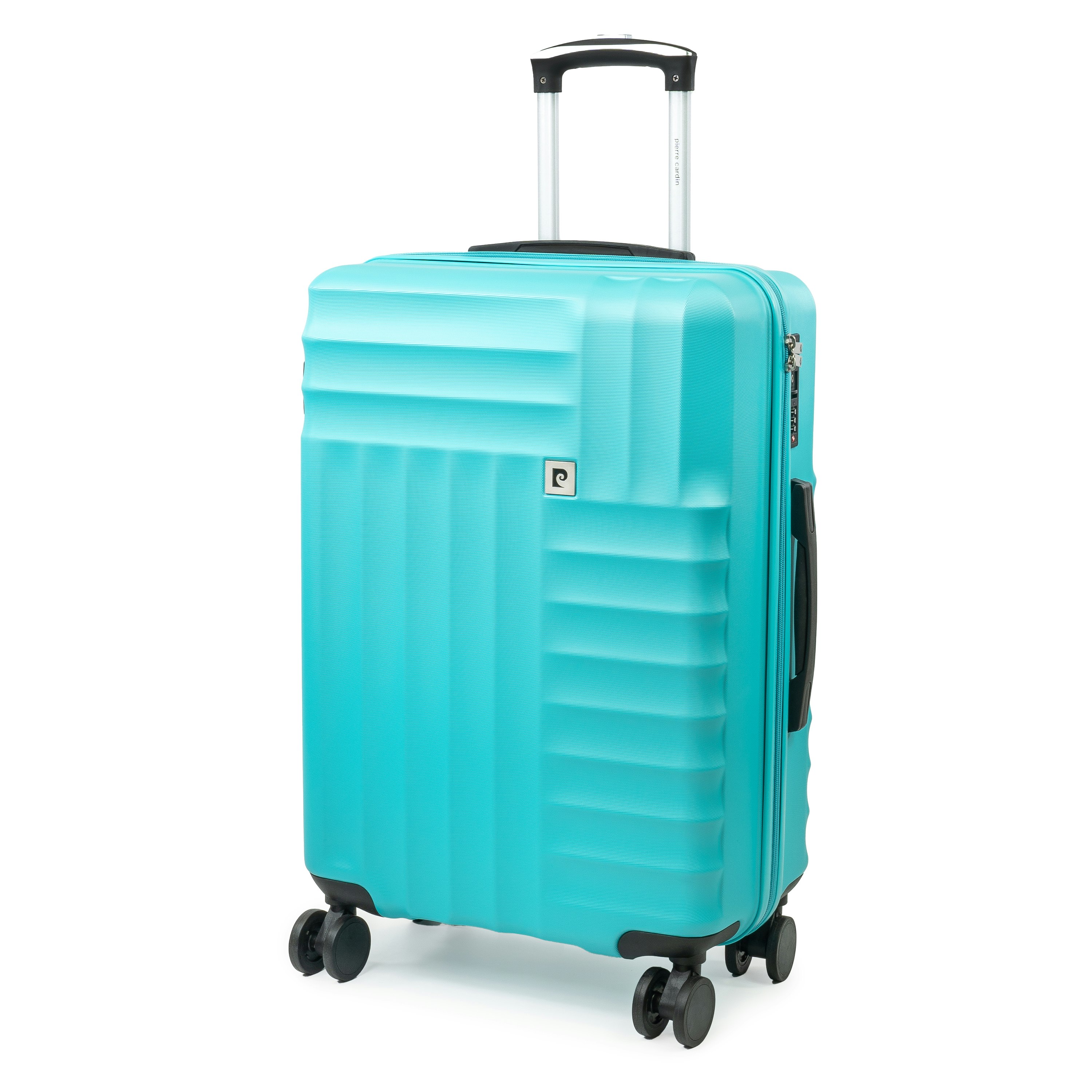Pierre Cardin Soleil Hard Shell Suitcase Wheeled Luggage - Medium - Abs - Teal