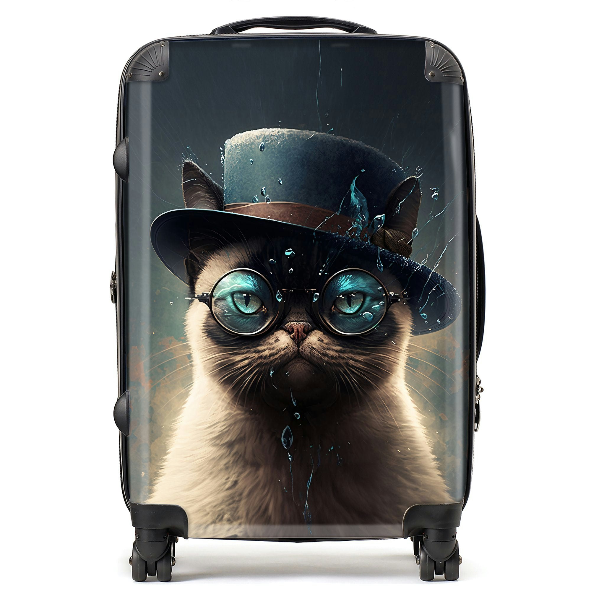 Warren Reed Siamese Cat Splashart Suitcase - Medium