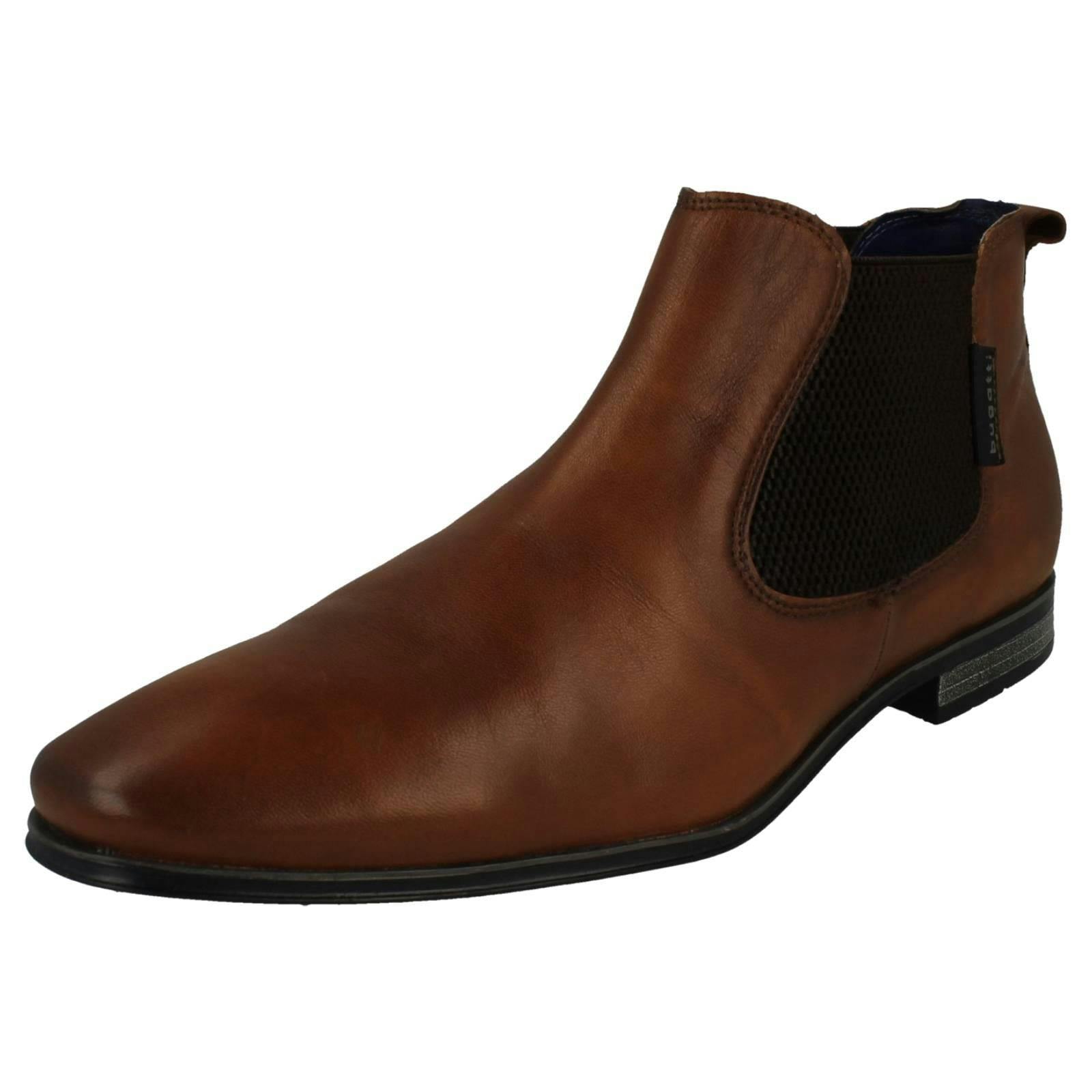 Bugatti Men's Smart Low Cut Chelsea Boots 311-A3162-4100 - Cognac - Uk 9.5