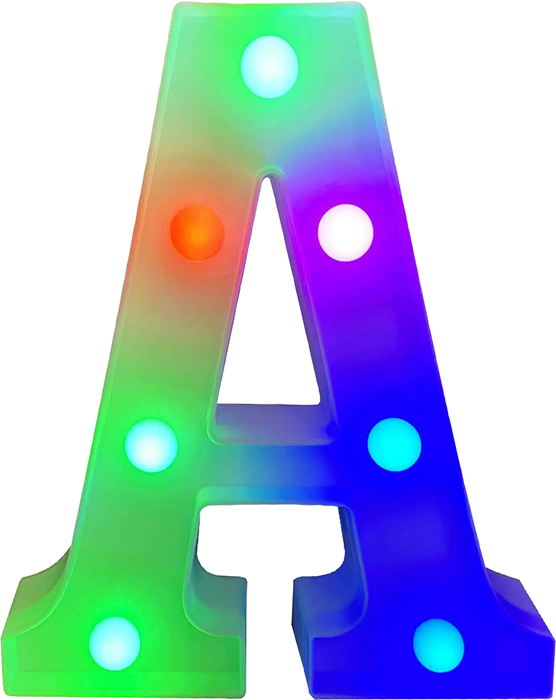 St Helens Light Battery Operated Rgb Letter With Remote Control Letter A