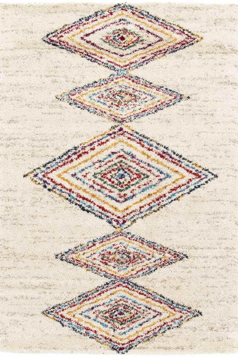 The Rugs Cream Noble Rug – Diamond Design - 200X290 Cm