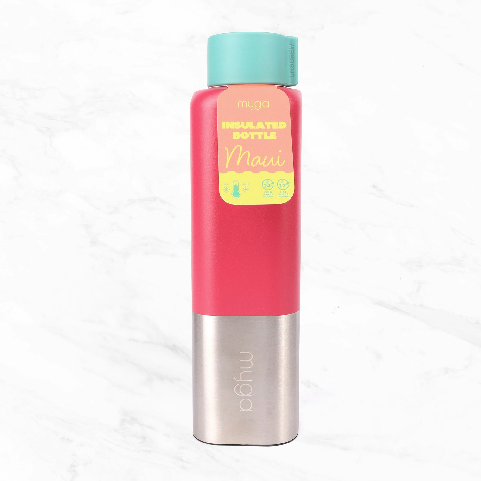 Rackhams Yellow/Green/Pink Maui Insulated Water Bottles – Available In And For Vibrant Hydration