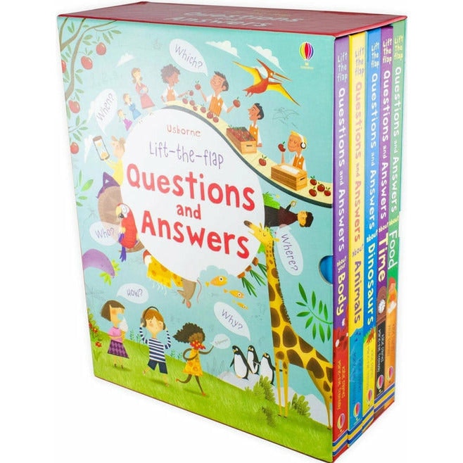Usborne Lift The Flap - Questions And Answers 5 Books Collection Set