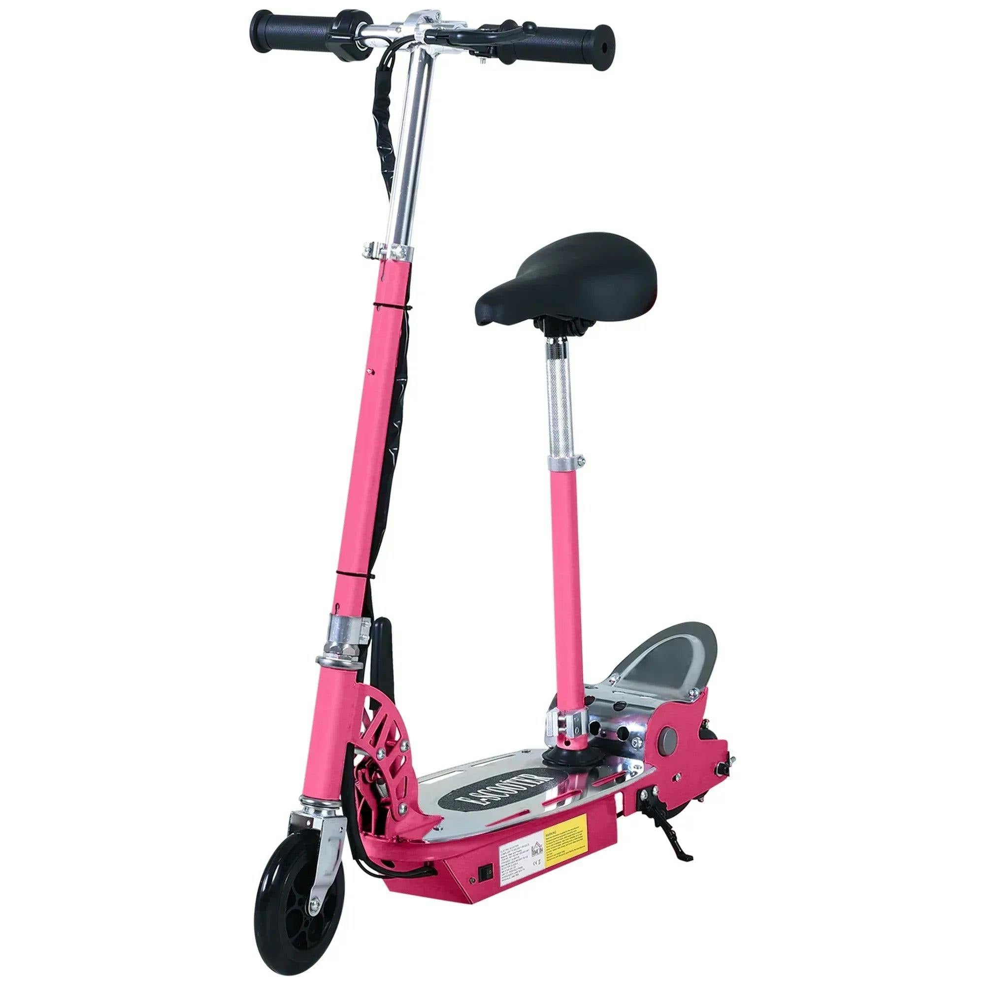 HOMCOM Powered Scooter for Kids Ages 6+ Years 120W Motor 8km Range | Folded Powdered Scooters, Up to 10km/h, Adjustable Ride on Toy - Image 7