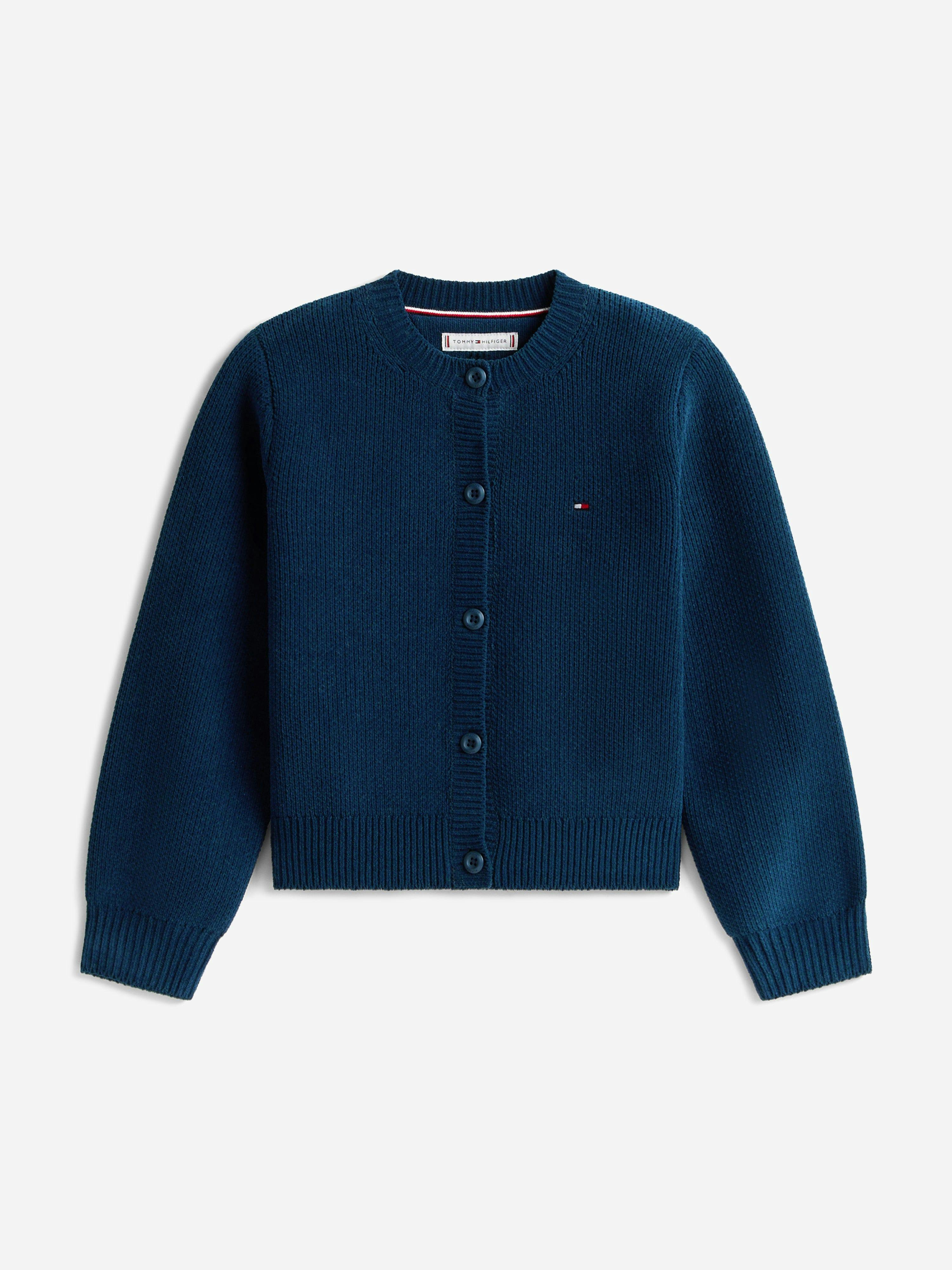 Tommy Hilfiger Girls Chenille Cardigan In Navy - Navy - 16 Yrs