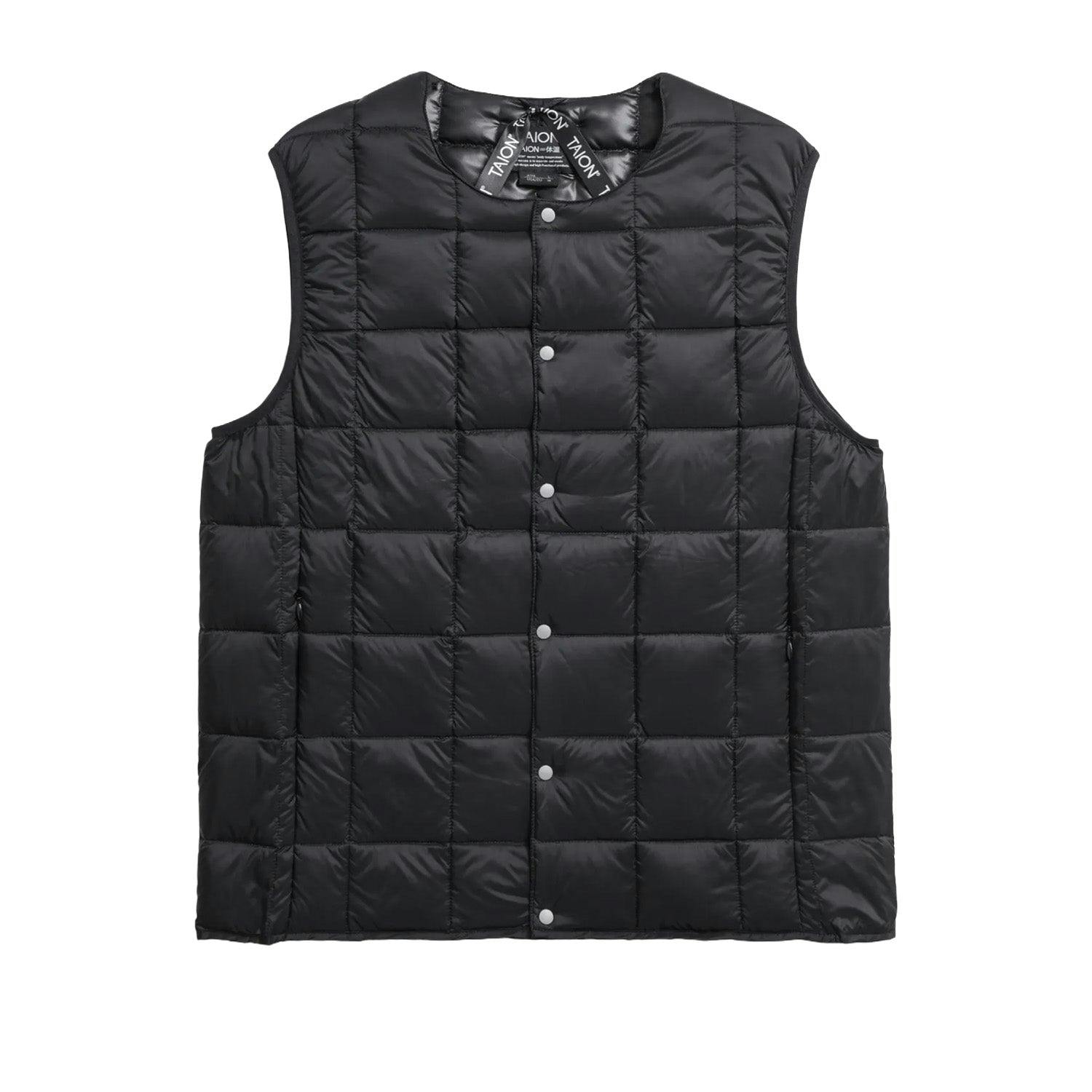 Taion Black Original Crew Neck Down Vest - Medium
