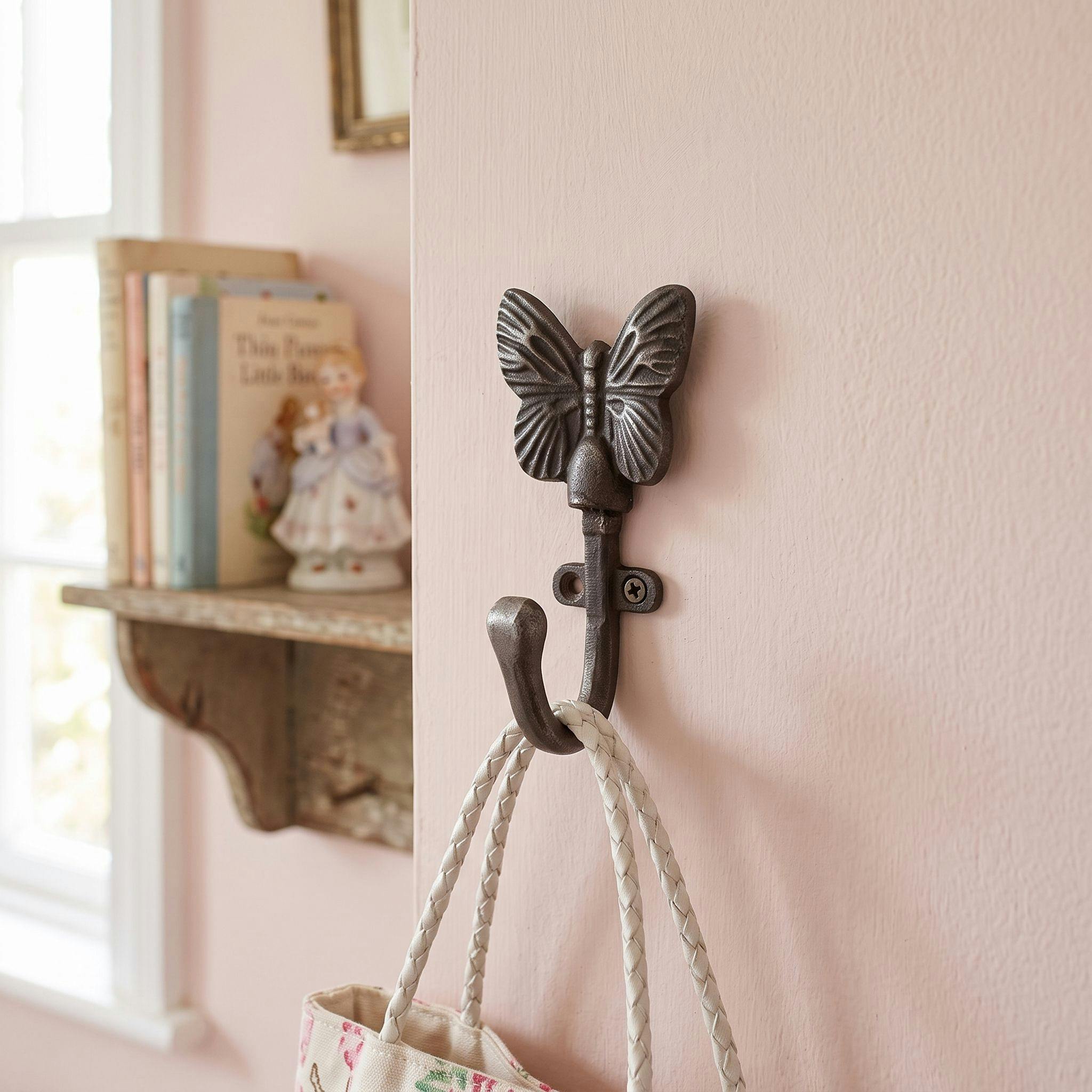 Rackhams Antique Cast Iron Butterfly Coat Hook