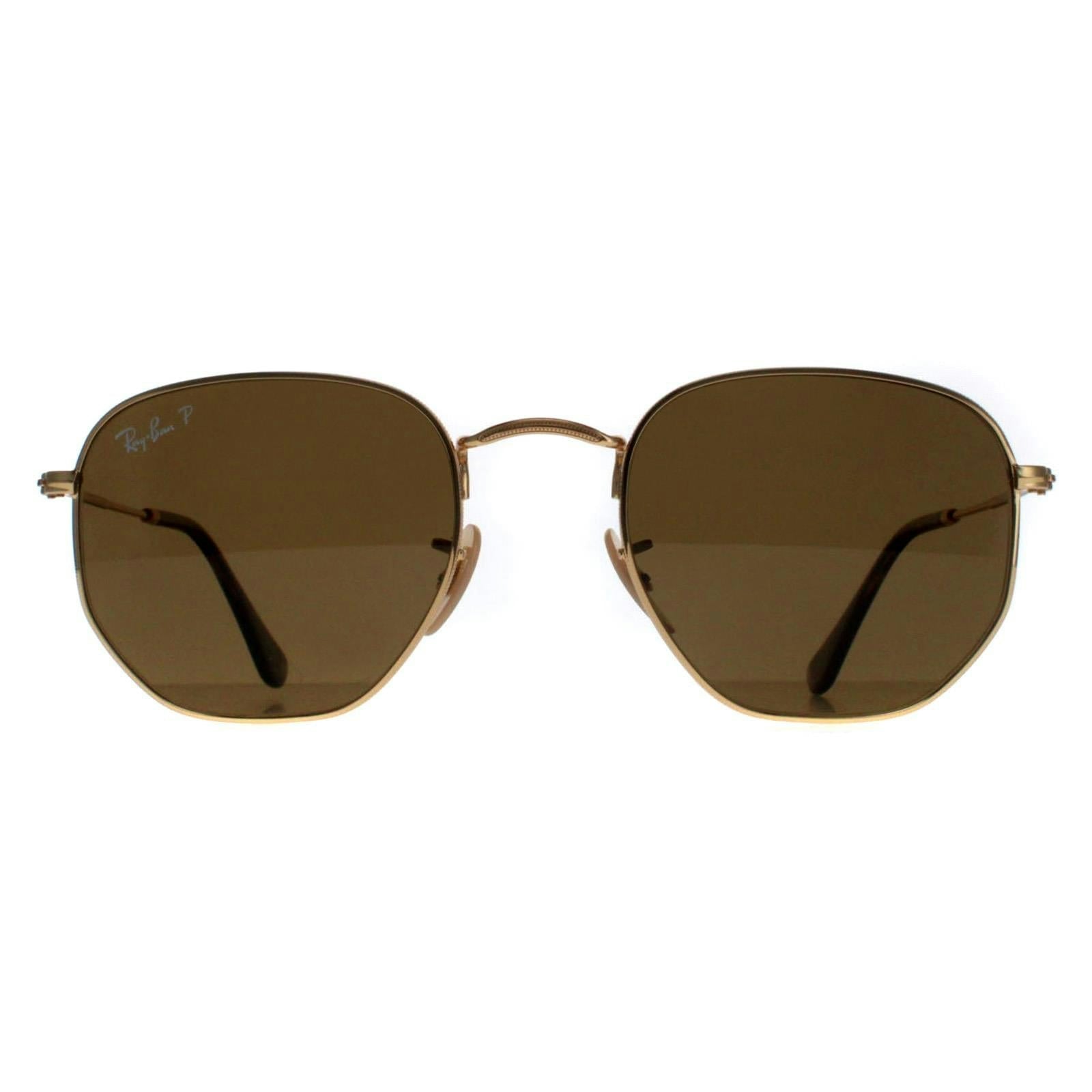 Ray-Ban Men's Gold Square Brown Polarized Sunglasses - Image 12