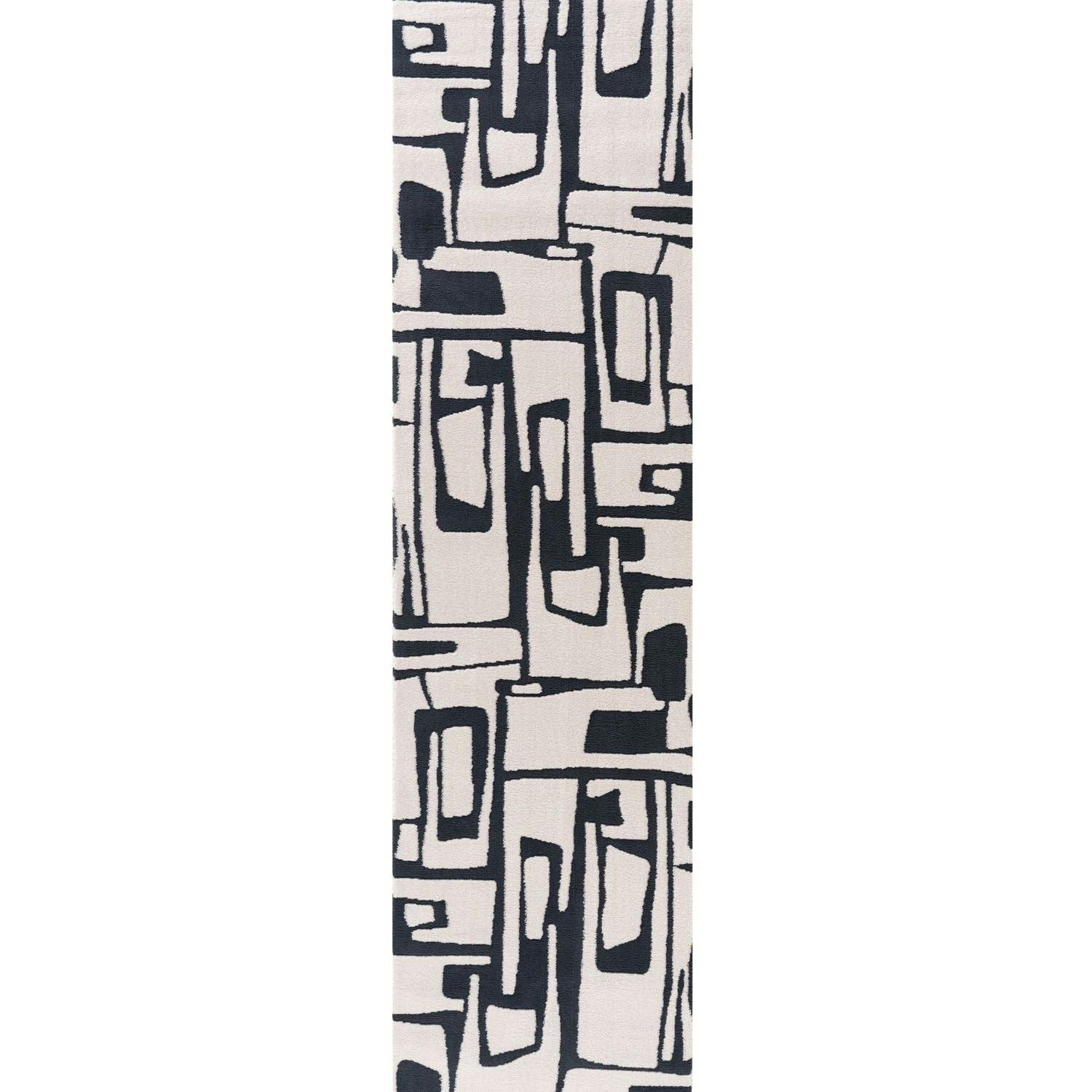 Rackhams Blue Loft Abstract Rug - 80X300 Cm