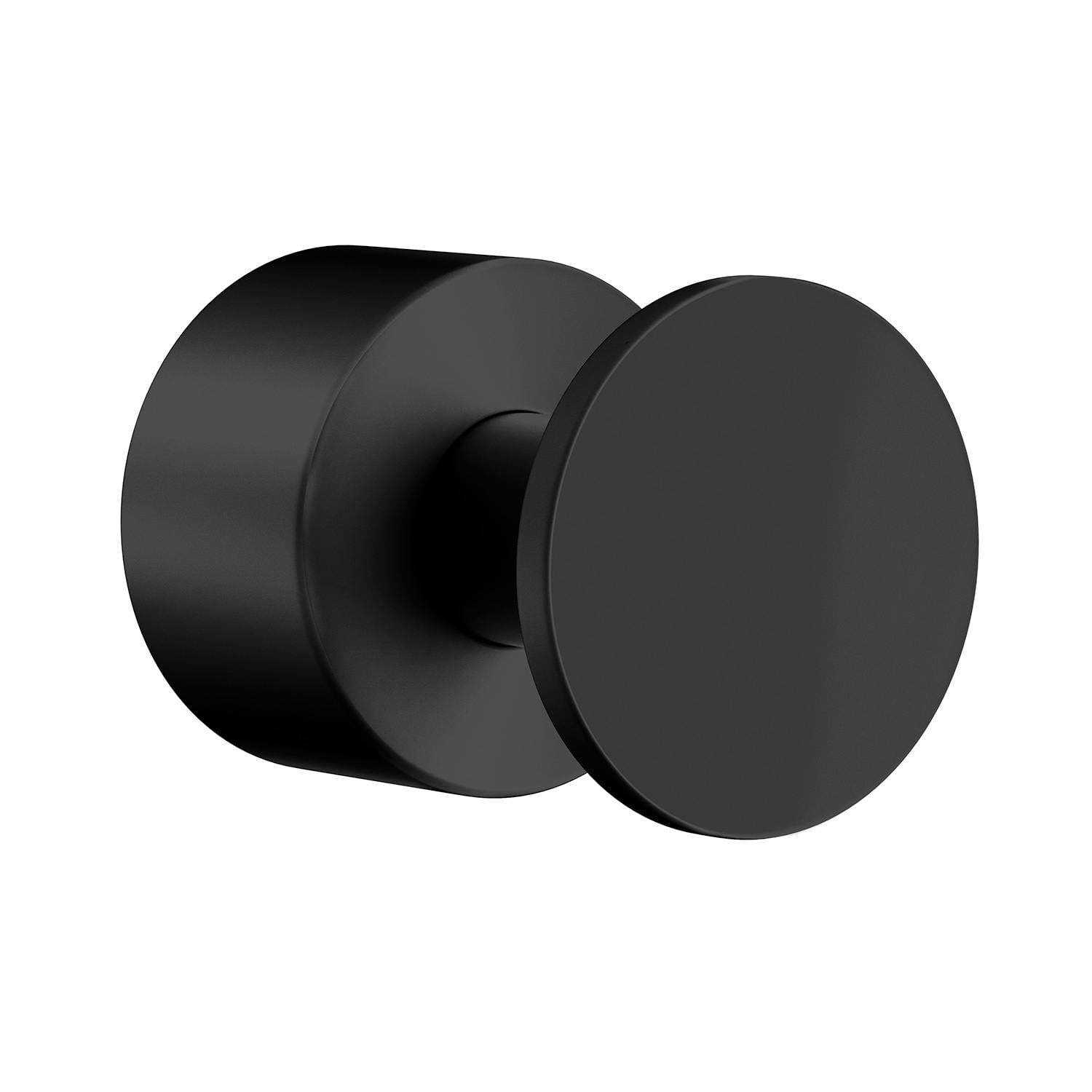 Smedbo Black Pair Of Matt Towel Hooks (19Mm) Wall Mounted Bathroom Storage Round Robe Hooks Clothes Hanger Coat Peg