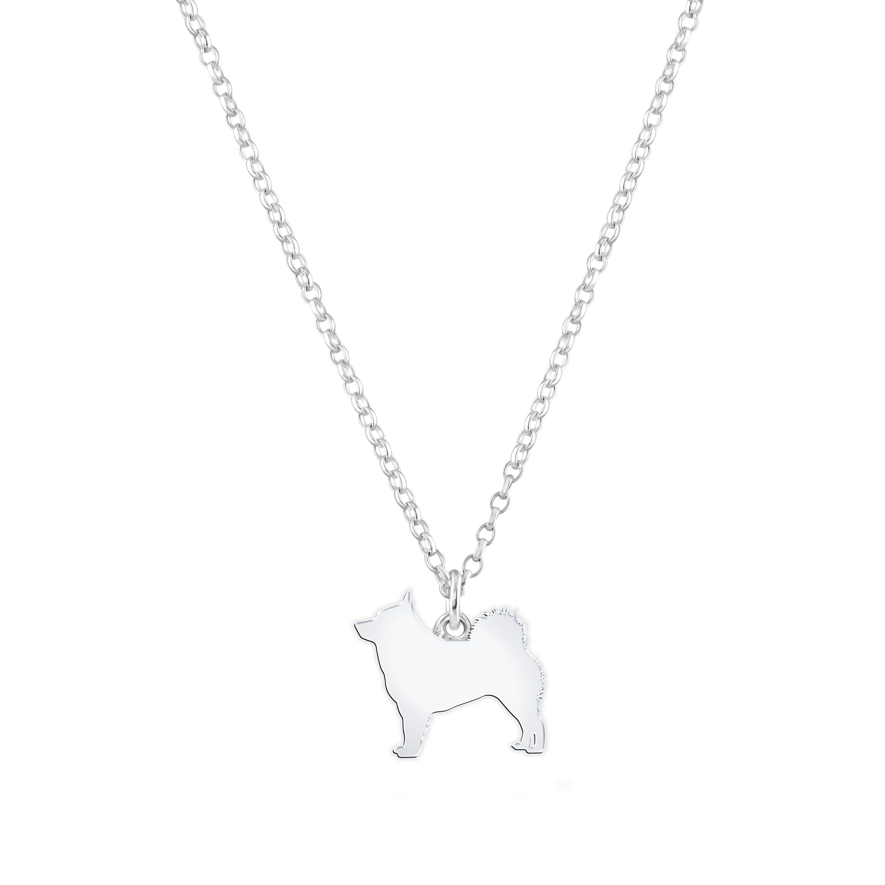 Mylee London Silver Schipperke Silhouette Necklace - Personalised - Yes