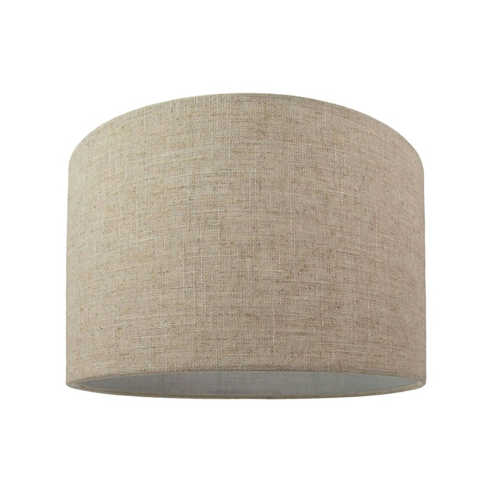 Rackhams Contemporary And Stylish Natural Linen 12" Lamp Shade In Oatmeal - 30Cm Diameter