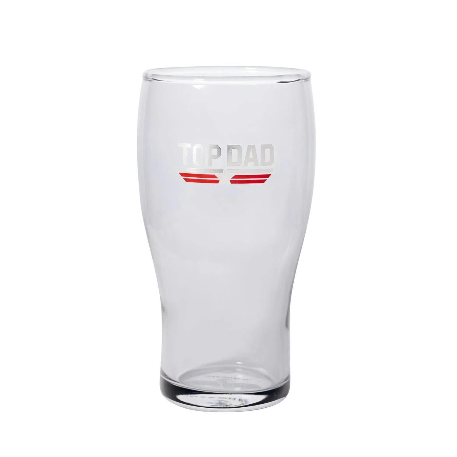 Widdop & Co Top Gun Top Dad Pint Glass Clear - 1 - Clear - Glass