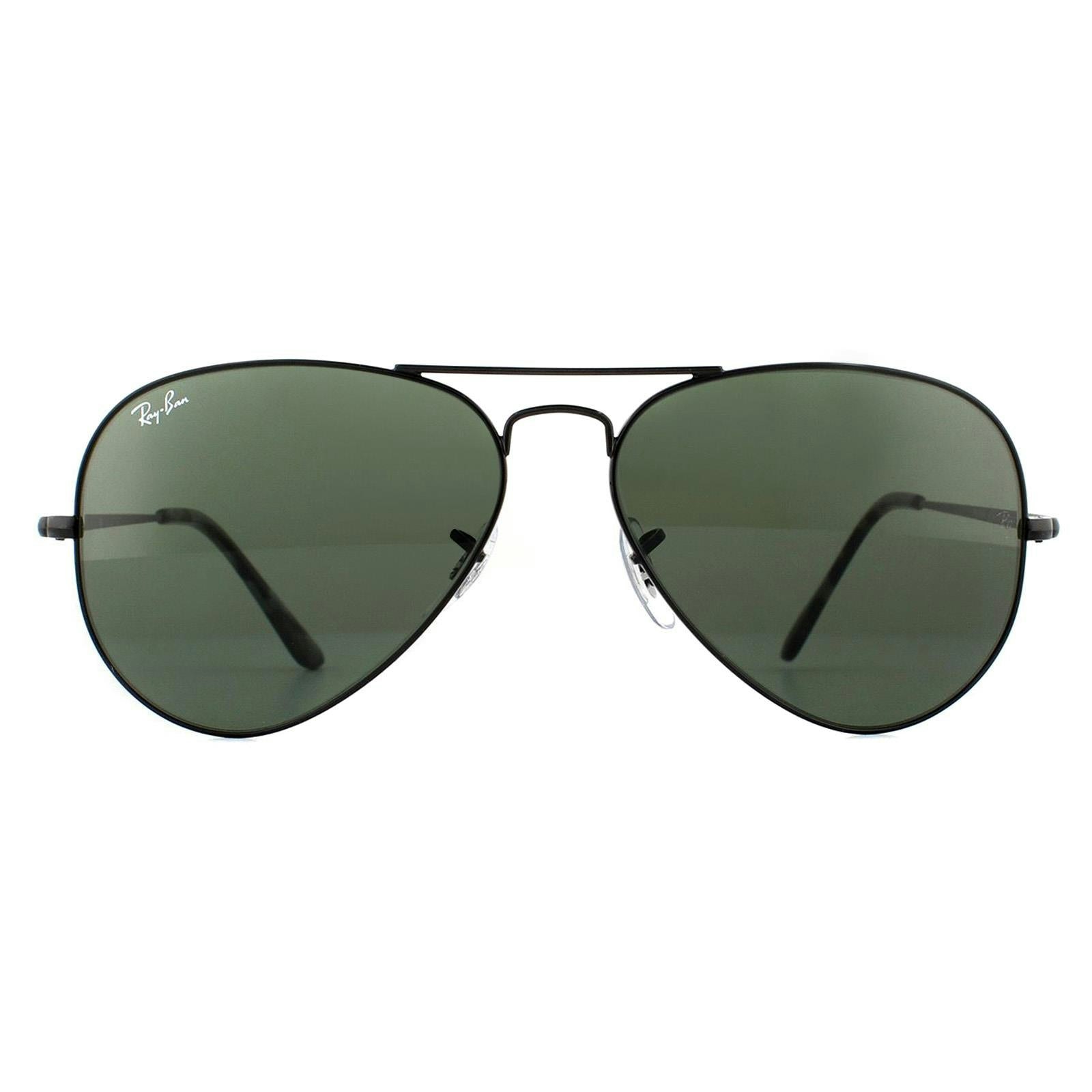 Ray-Ban Sunglasses Aviator Metal Ii Rb3689 914831 Black Green - Image 11