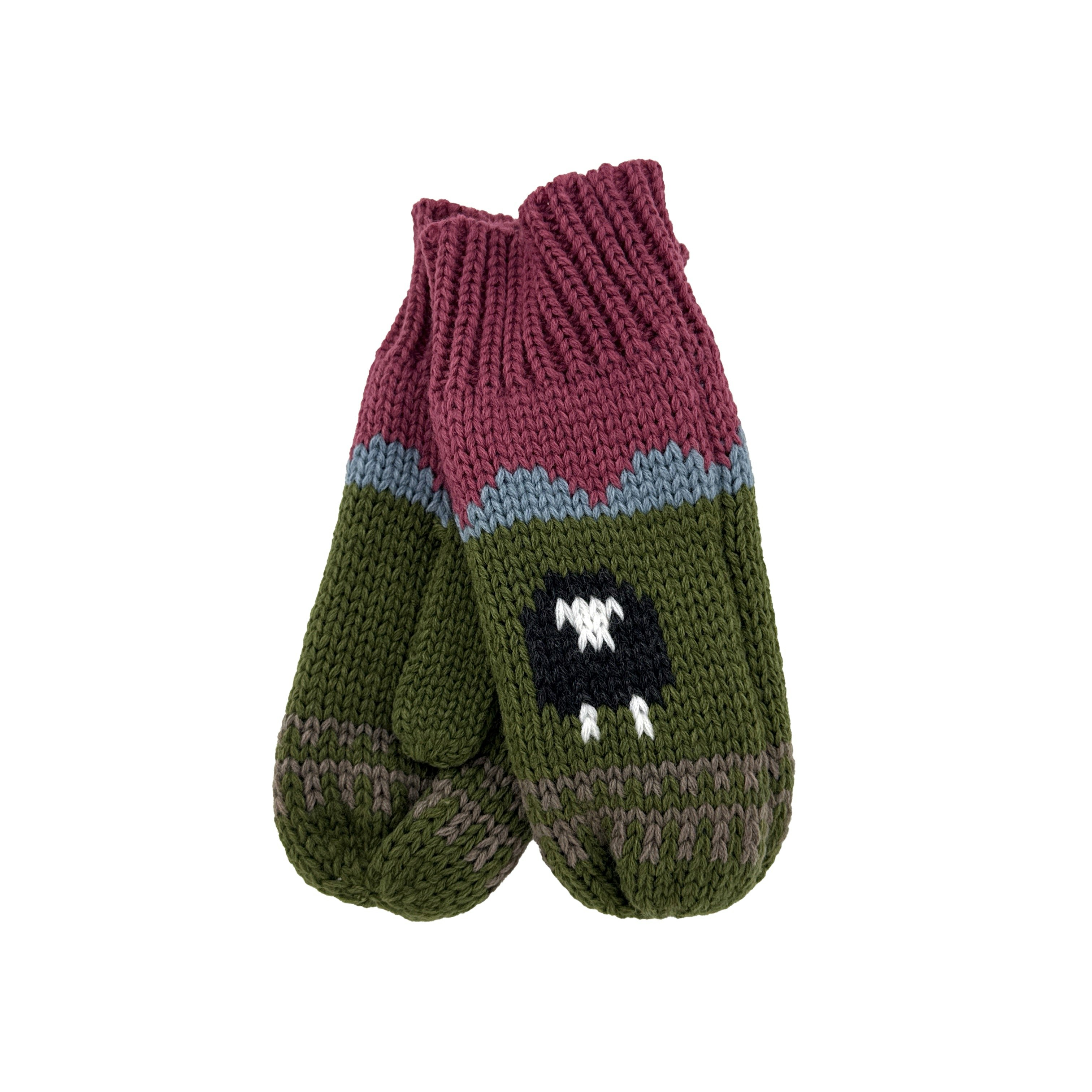 Aran Traditions Aran Knitted Sheep Mittens - Rose