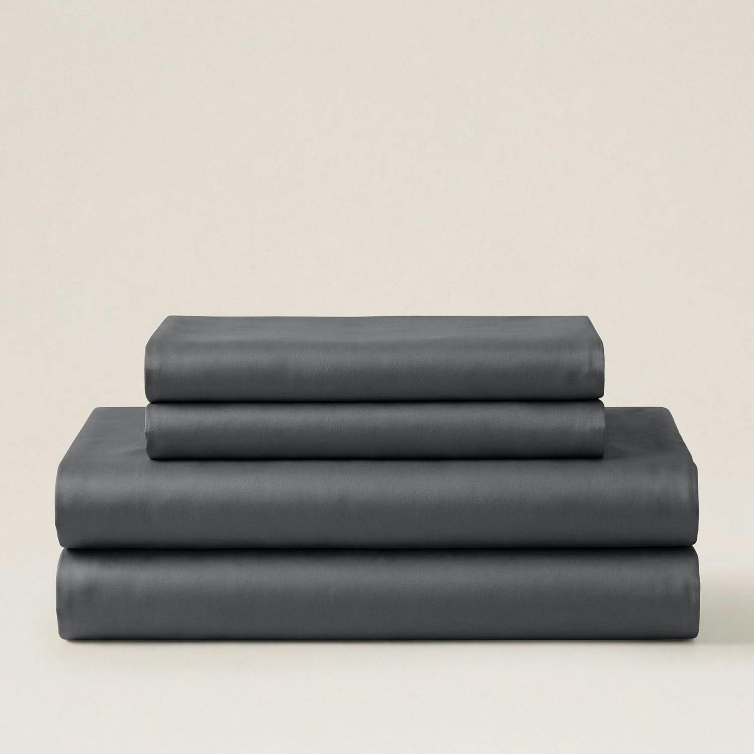 Rackhams Dark/Grey Sateen Essentials Bedding Set - S.king - Standard