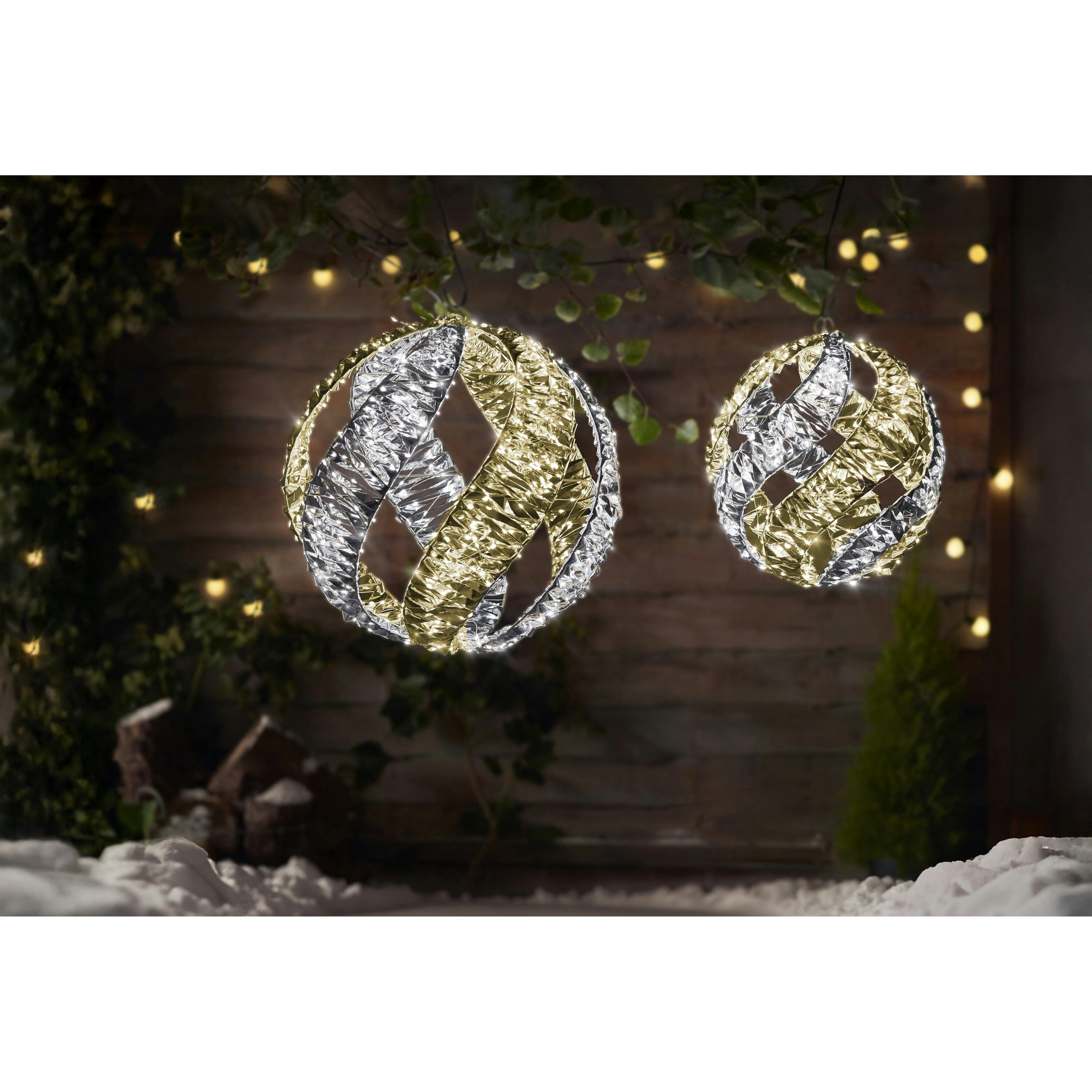Rackhams Silver Gilt Helix Bauble 40Cm Lv - One Size