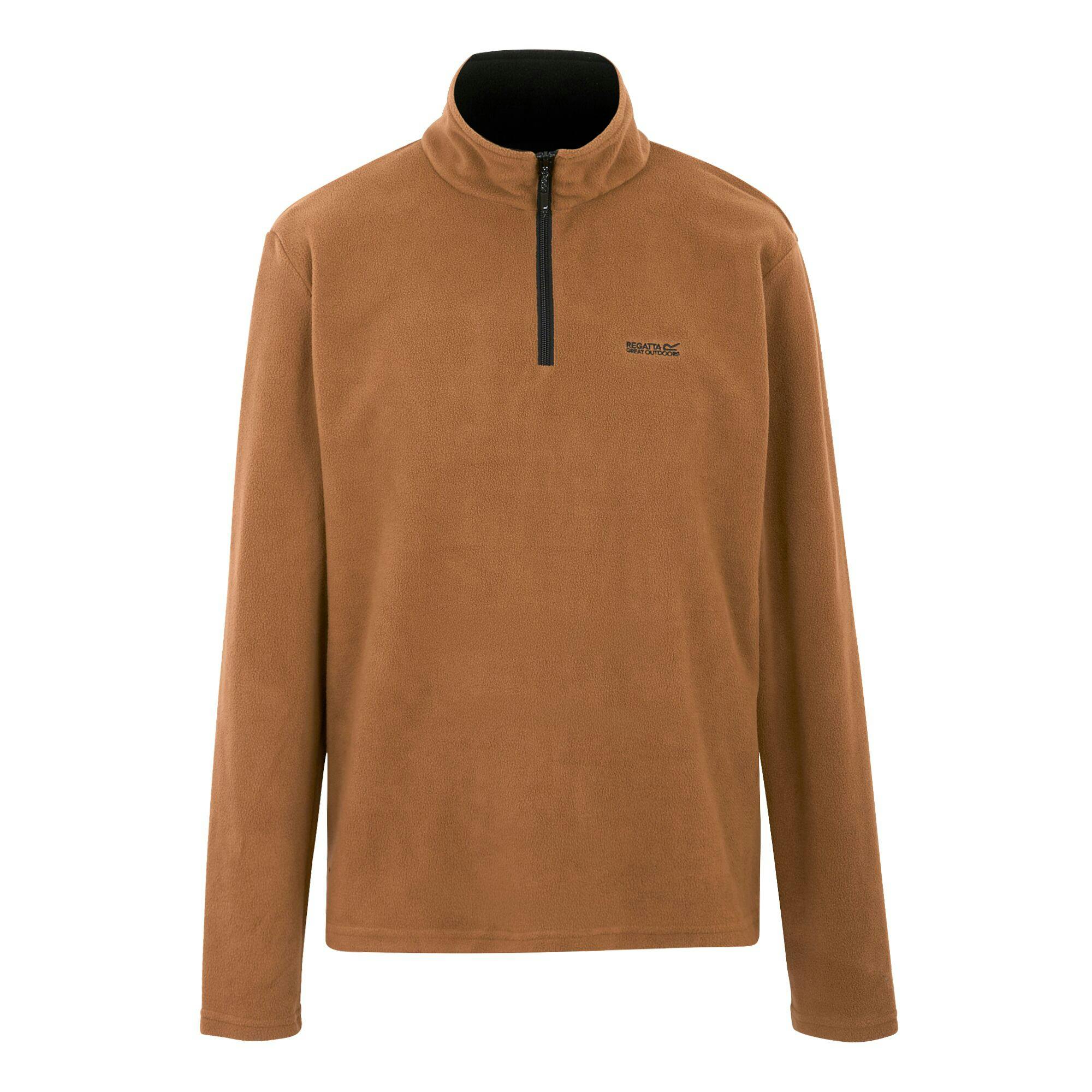 Regatta Men's Brown Thompson Half Zip Fleece Top - Nut - S - Nut - 100% Polyester