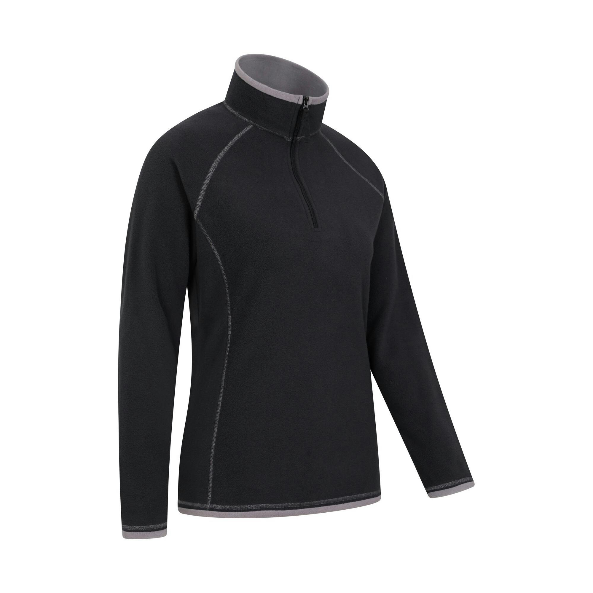 Mountain Warehouse Women's Black Montana Half Zip Fleece Top - 8 Uk - 100% Polyester