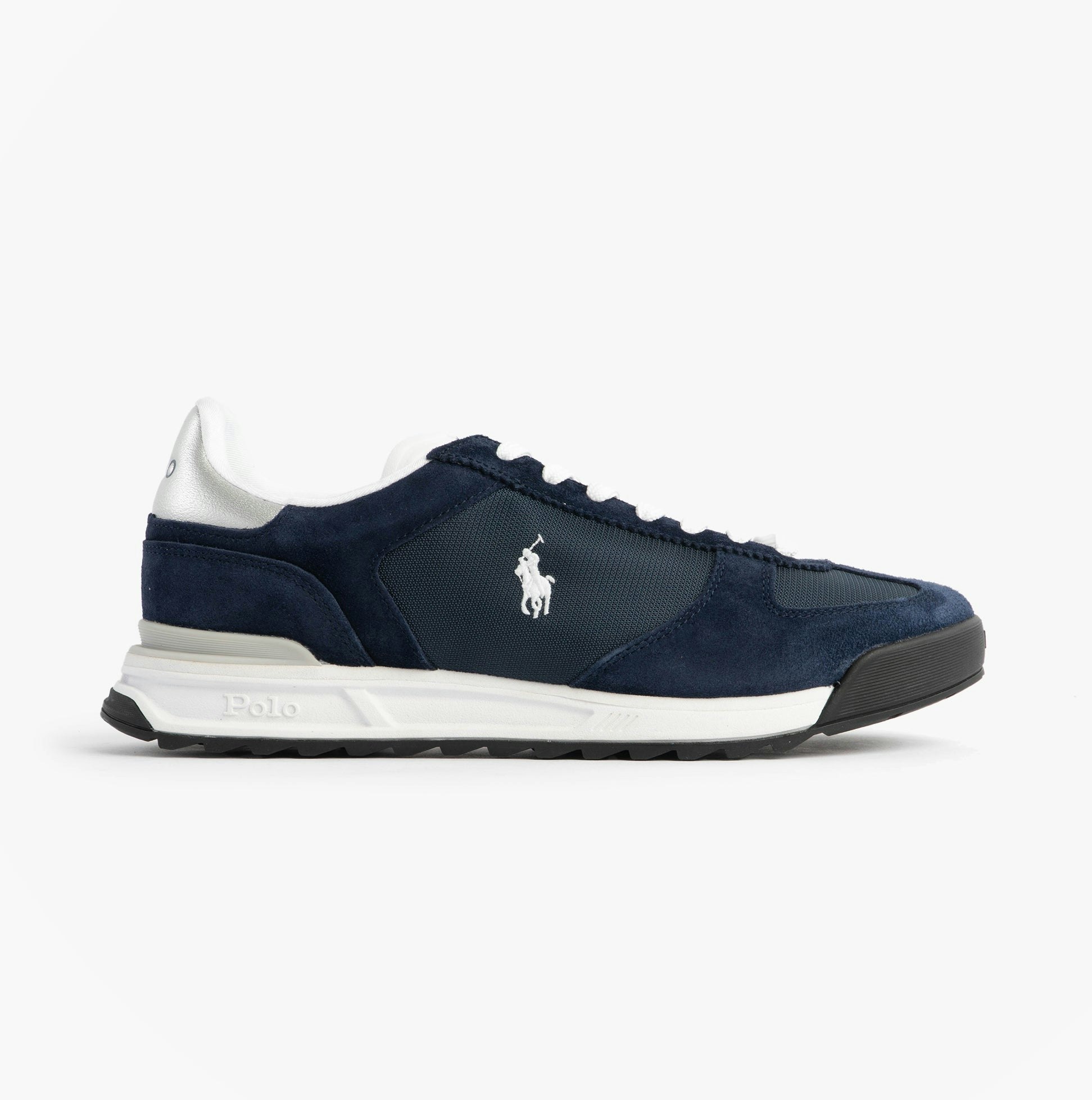 Polo Ralph Lauren Men's Varick Suede & Oxford Lace Up Trainer Navy - Uk 11