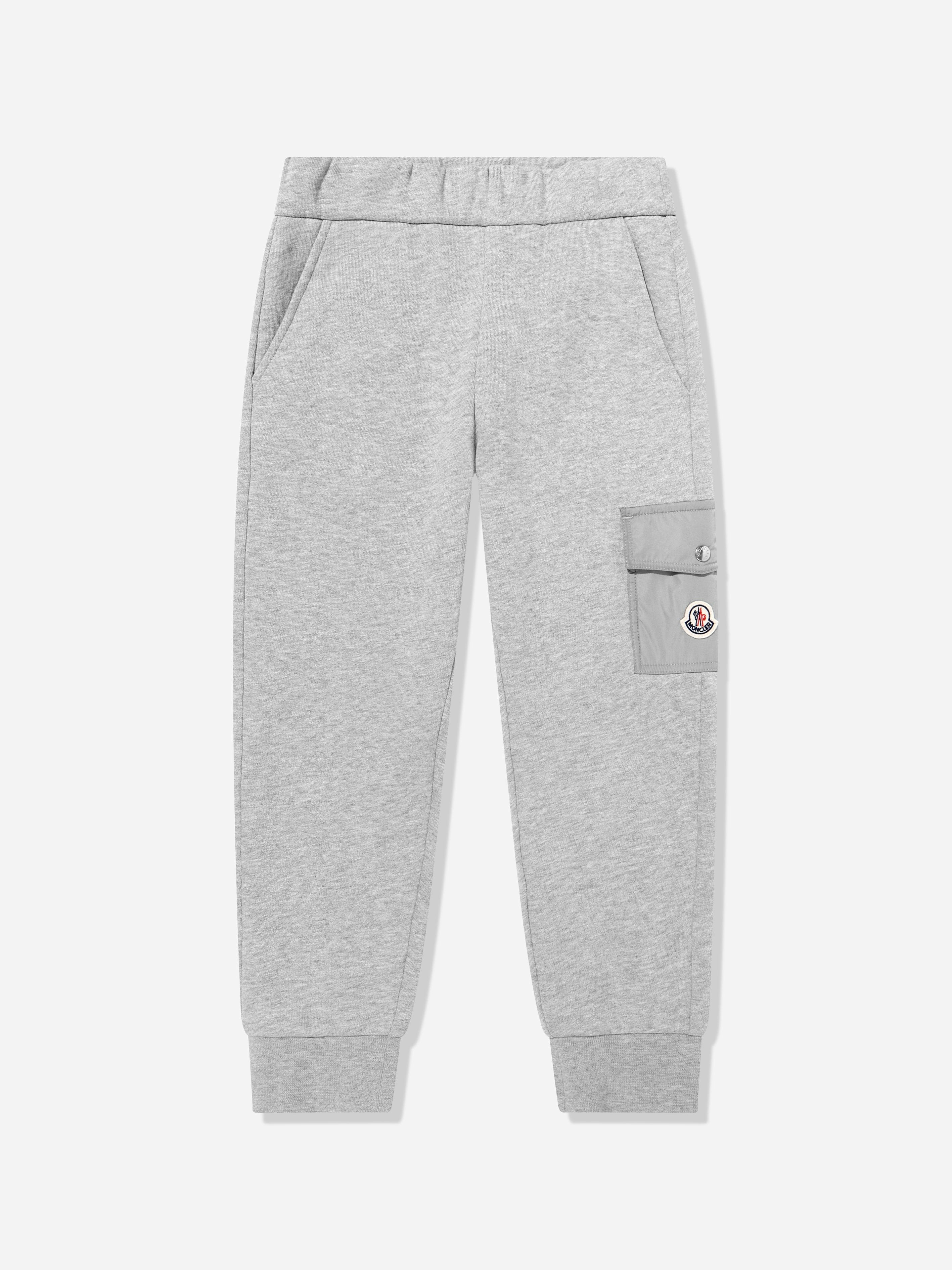 Moncler Enfant Boys Grey Logo Joggers In - 14 Yrs