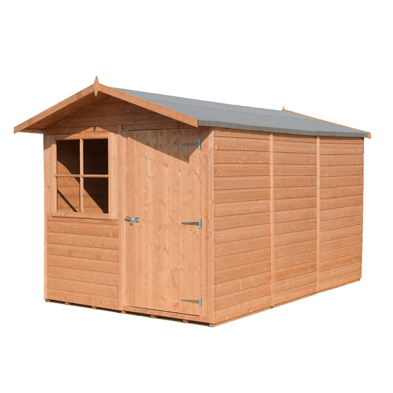 Rackhams Green Barraca 7X10 12Mm Interlock Clad Wooden Shed